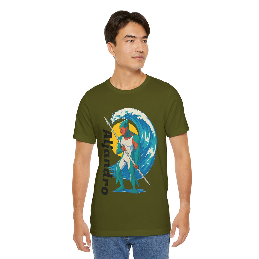 Aljandro Wave Warrior T-Shirt — Personalized 'Aljandro' Surf Guardian Tee