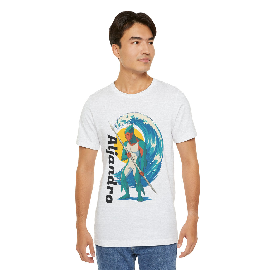 Aljandro Wave Warrior T-Shirt — Personalized 'Aljandro' Surf Guardian Tee