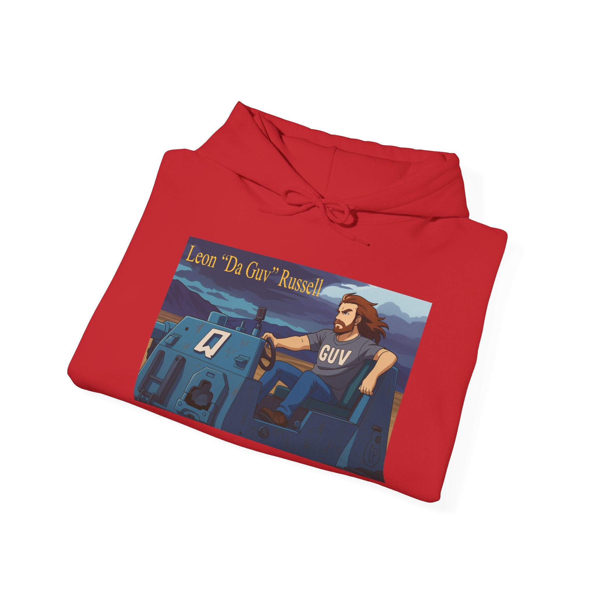 Sci-Fi Book Fan Unisex Hoodie, Leon 'Da Guv' Russell Driving The Banshee Tank Design, Comfy Sweatshirt, Gift for Bookworms, Book Lover