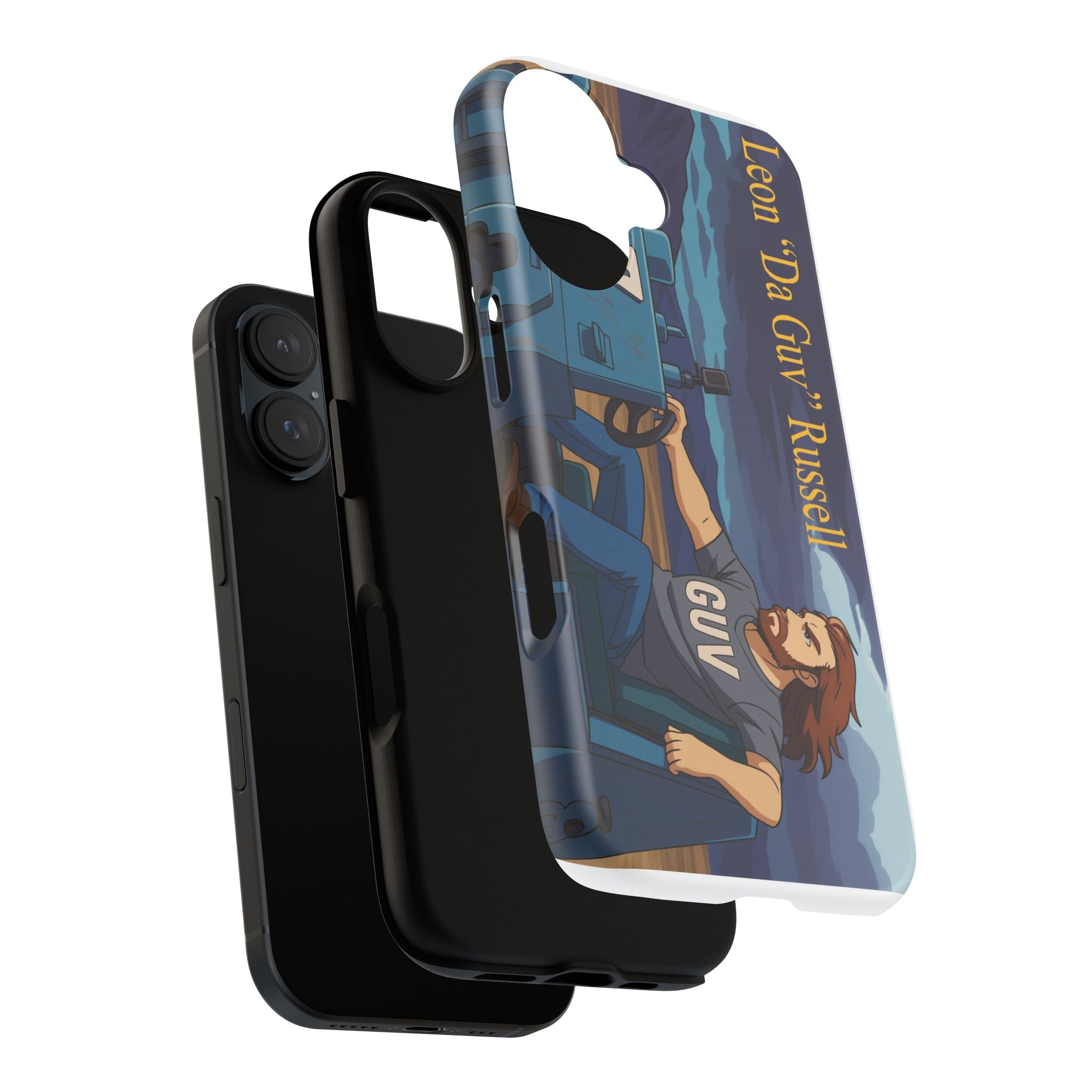 Phone Cases, Tough Phone Covers, Book Character Fan Gift, Sci-Fi Tank Art, Leon 'Da Guv' Russell Design