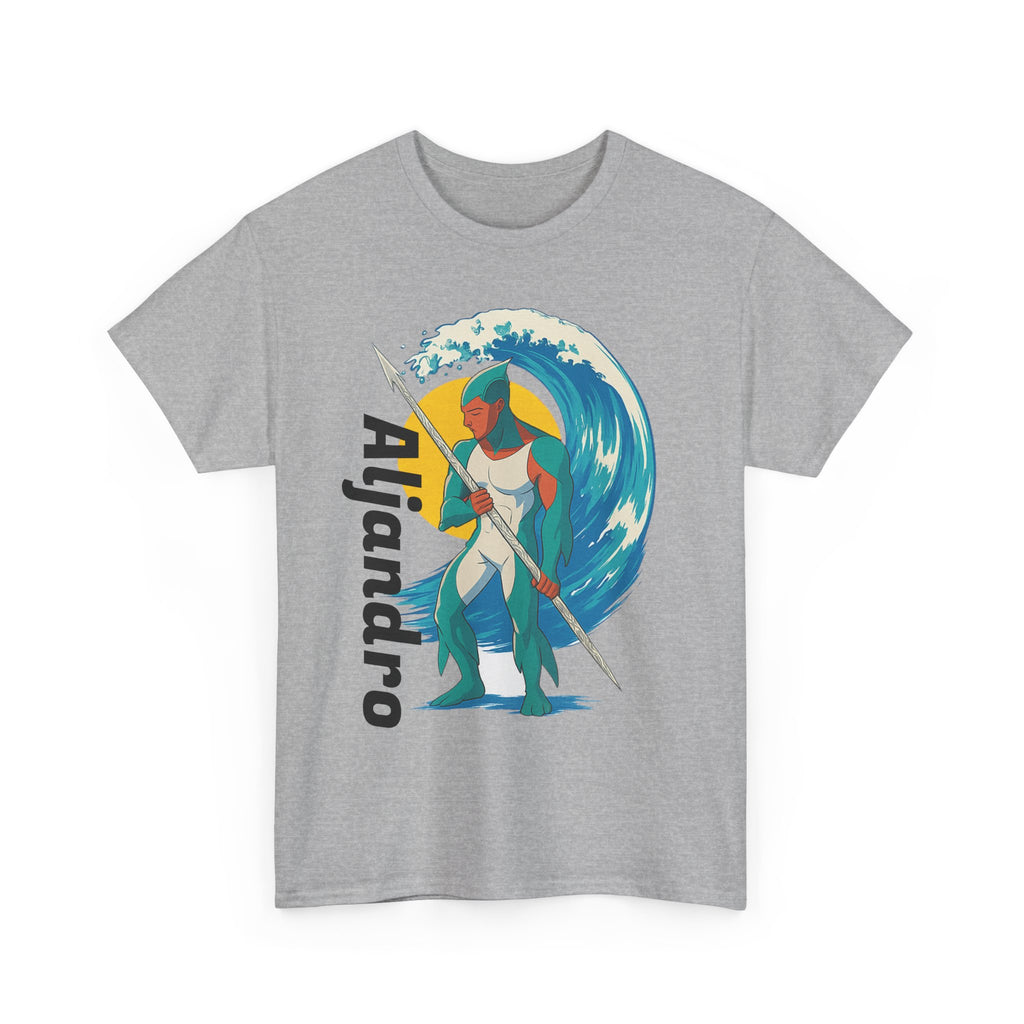 Anime Aljandro Tee - Personalized Heavy Cotton T-Shirt, Unique Gift for Him, Beach Vibes, Casual Wear, Art-Inspired Apparel