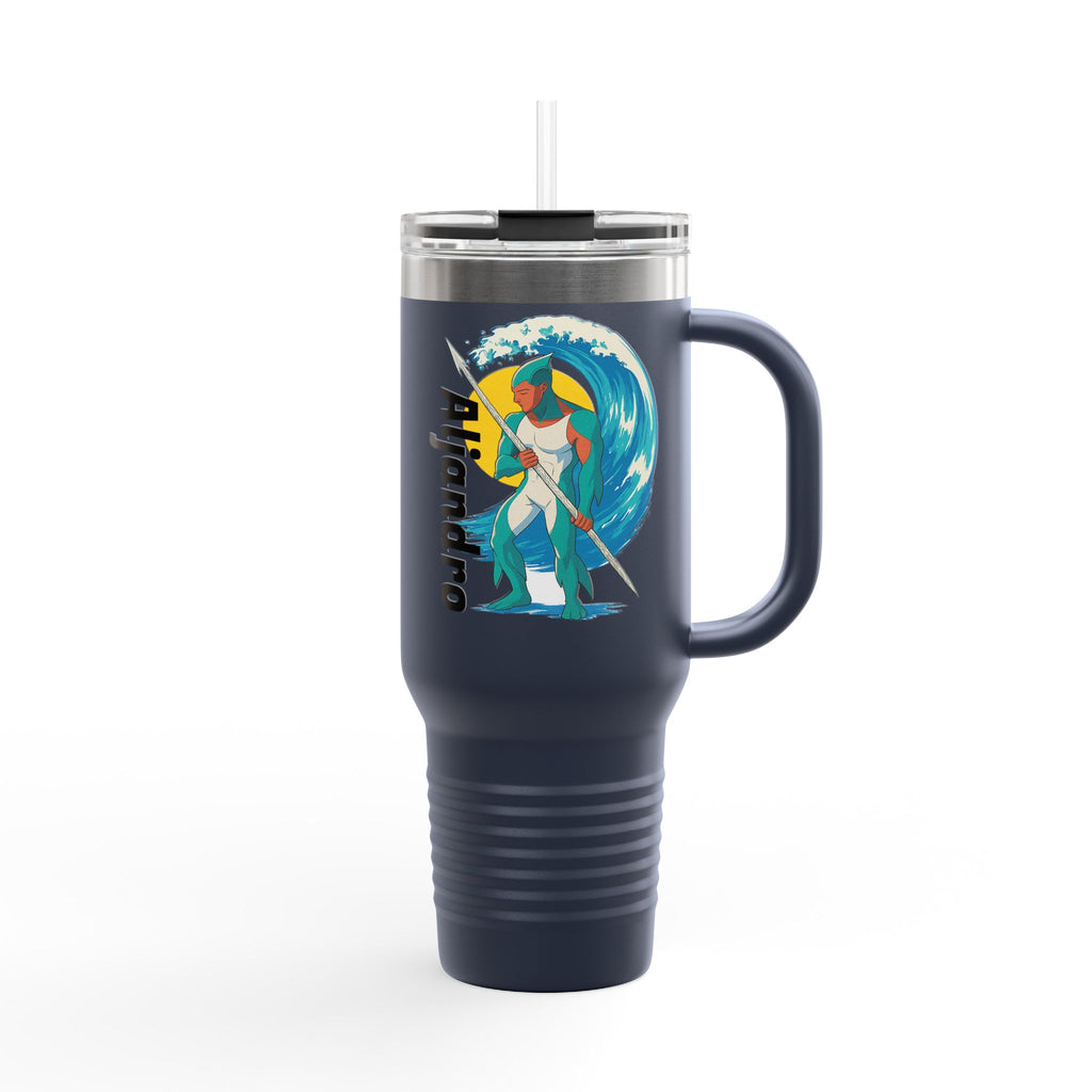 Anime Aljandro Travel Mug, Ocean Adventure Design, Explore Nature Mug, Custom Name Travel Cup, Coffee Lover Gift, Summer Beach Mug