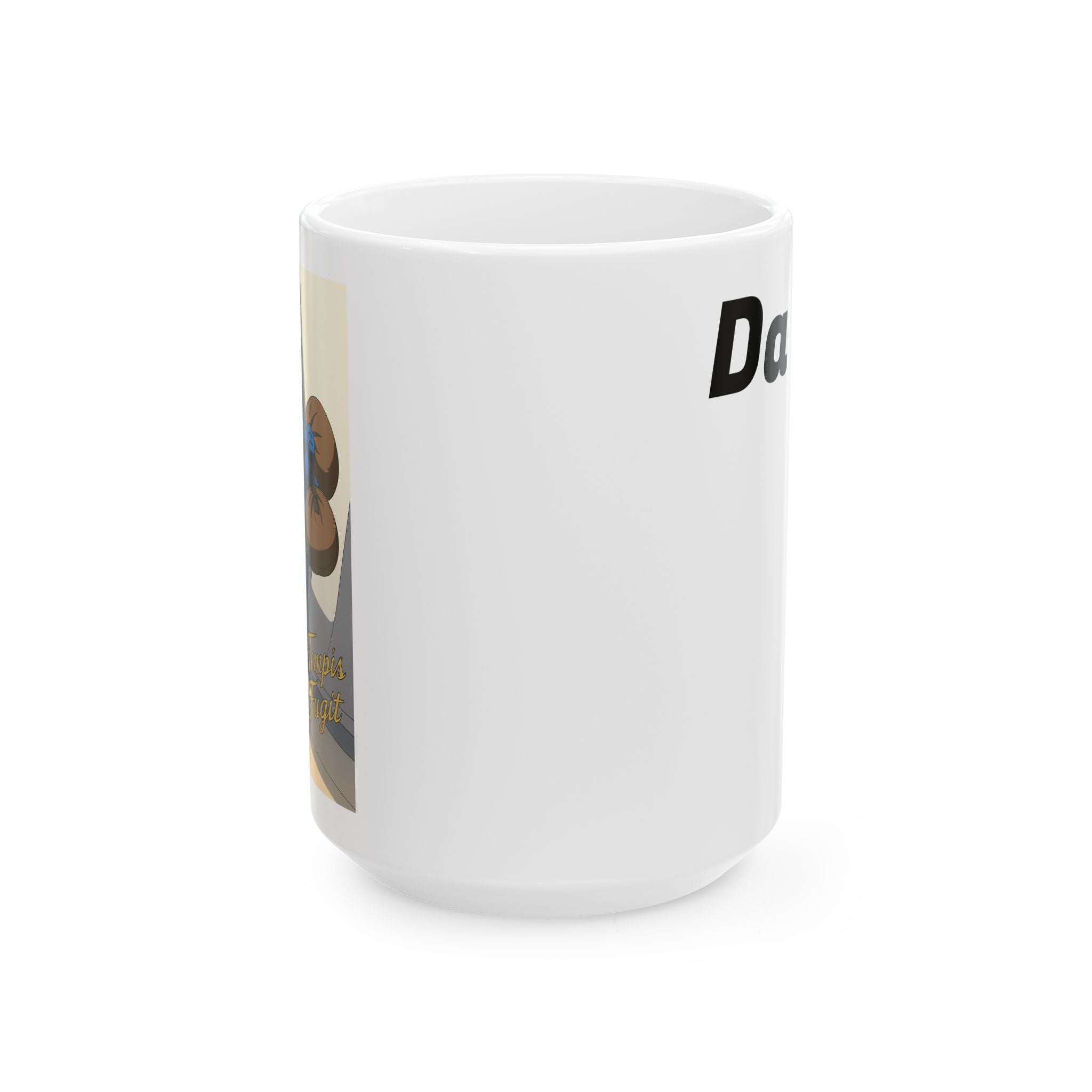 Anime Tempis Fugit Ceramic Mug, Da Guv Sci-Fi Book Lover Gift, 11oz, 15oz, Coffee Cup, Tea Mug, Novelty Drinkware, Manga Fan Present, Otaku