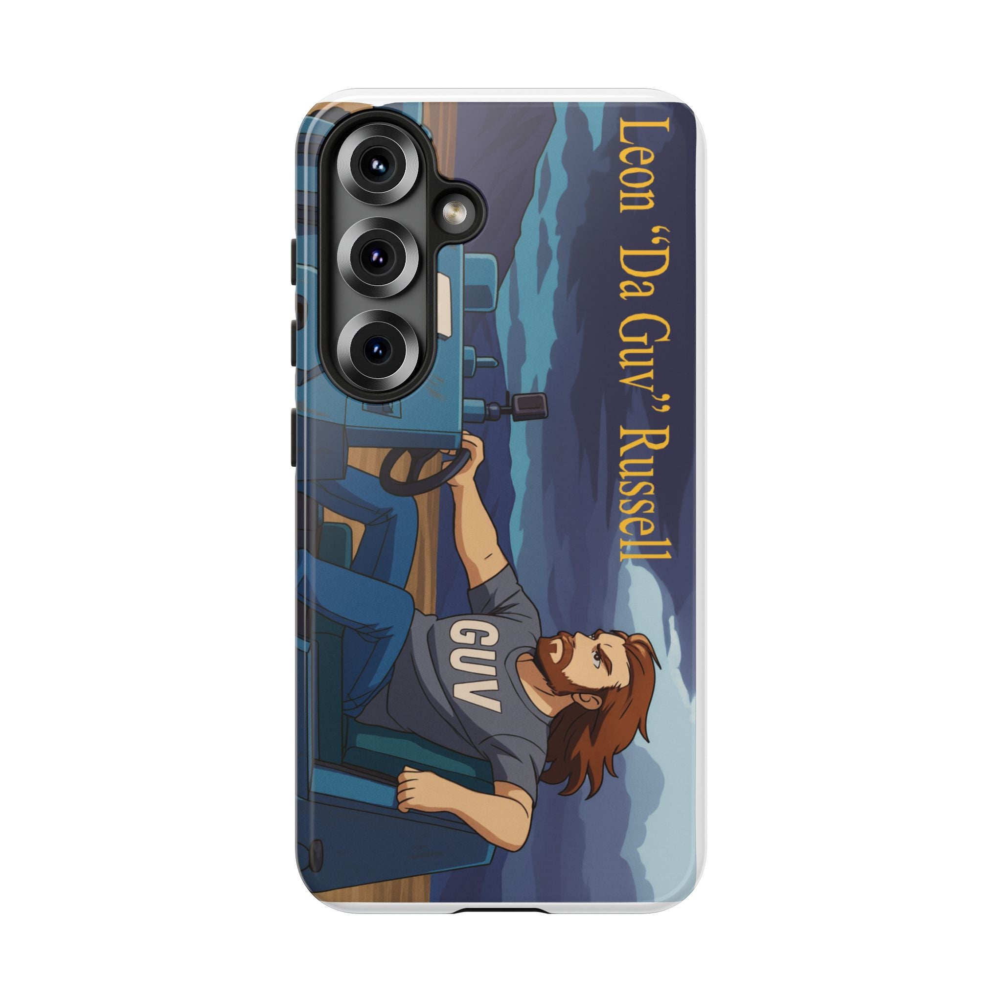 Phone Cases, Tough Phone Covers, Book Character Fan Gift, Sci-Fi Tank Art, Leon 'Da Guv' Russell Design