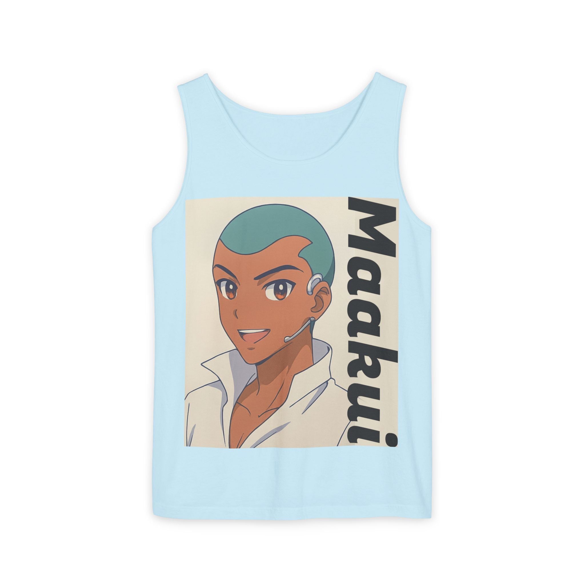 Unisex Anime Character Maakui Tank Top, Summer Wear, Graphic Tee, Casual Attire, Gift for Fans, Beachwear, Festival Top