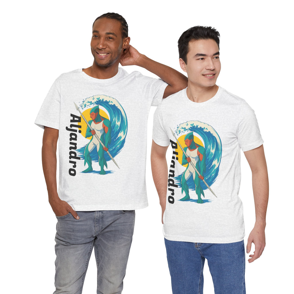 Aljandro Wave Warrior T-Shirt — Personalized 'Aljandro' Surf Guardian Tee