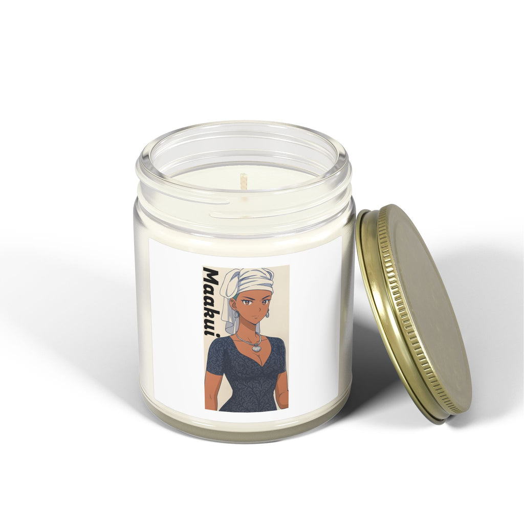 Scented Candles, Anime Maakui Design, Coconut Apricot Wax (4oz, 9oz) - Sci-Fi Book Lovers Gift, Home Decor, Da Guv Inspired, Aromatherapy