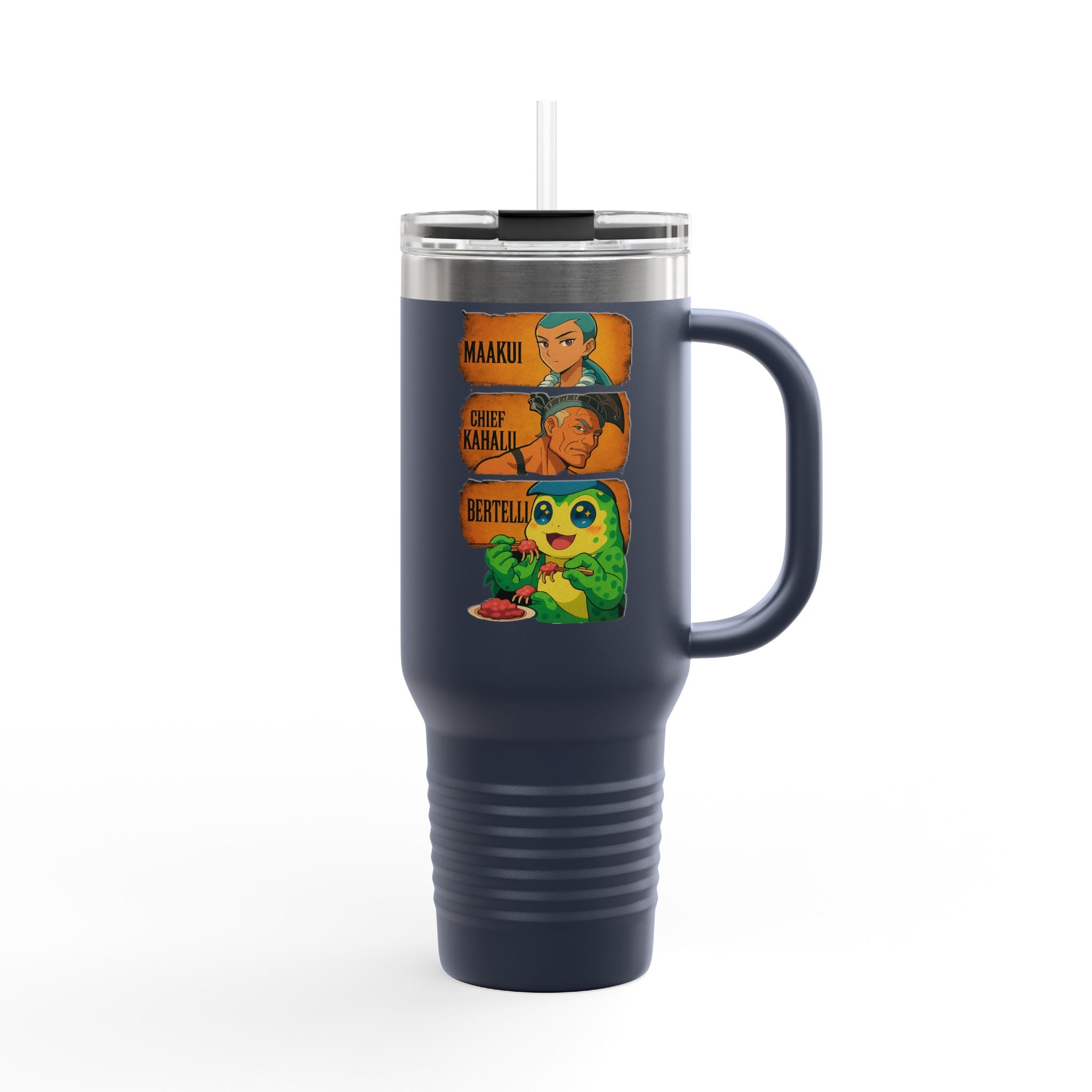 Insulated Travel Mug with Anime Vibes, Perfect for Adventurers, Coffee Lovers, Gifts for Friends, Travel Accessories, Eco-Friendly Drinkware