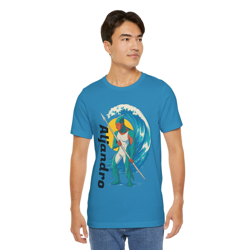 Aljandro Wave Warrior T-Shirt — Personalized 'Aljandro' Surf Guardian Tee