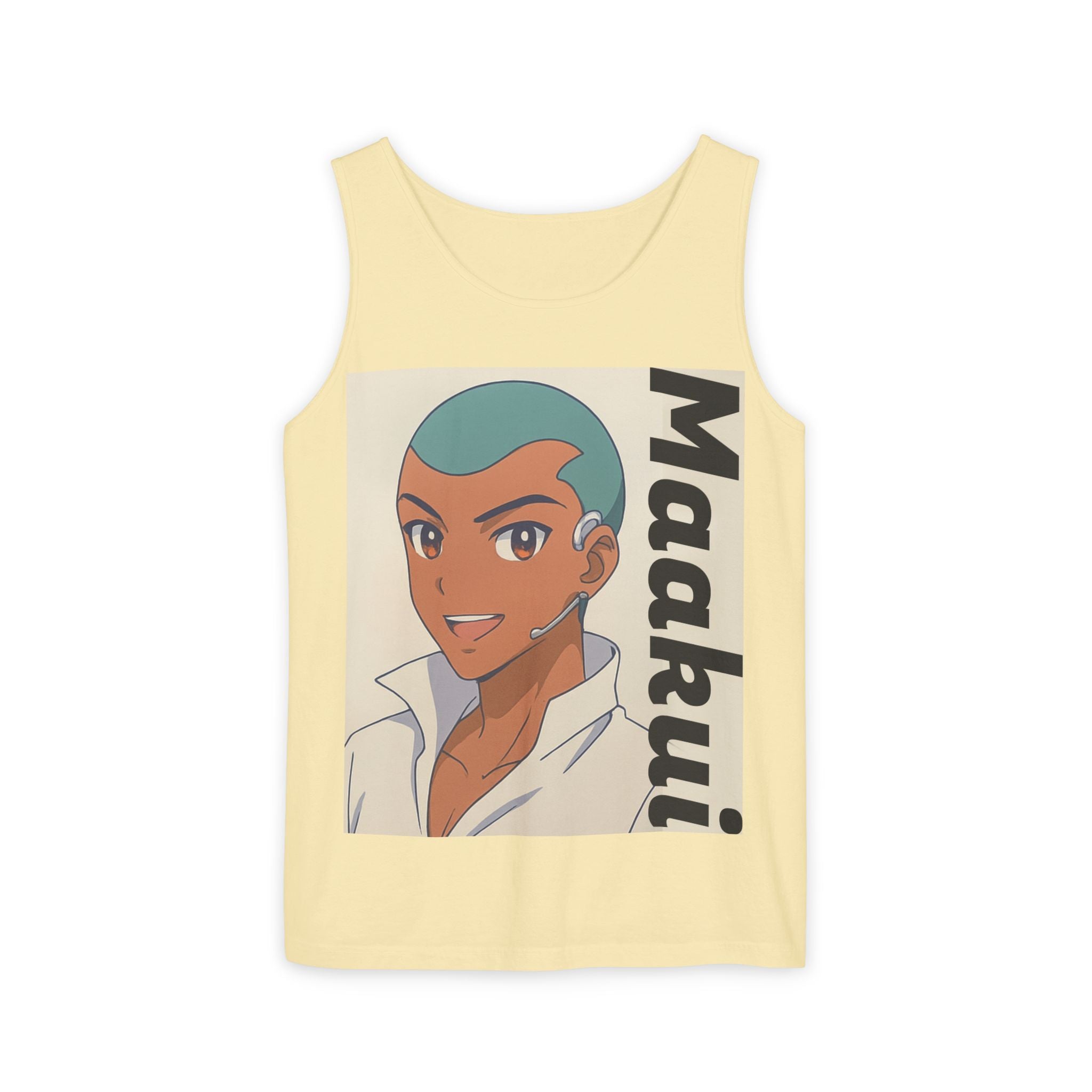 Unisex Anime Character Maakui Tank Top, Summer Wear, Graphic Tee, Casual Attire, Gift for Fans, Beachwear, Festival Top