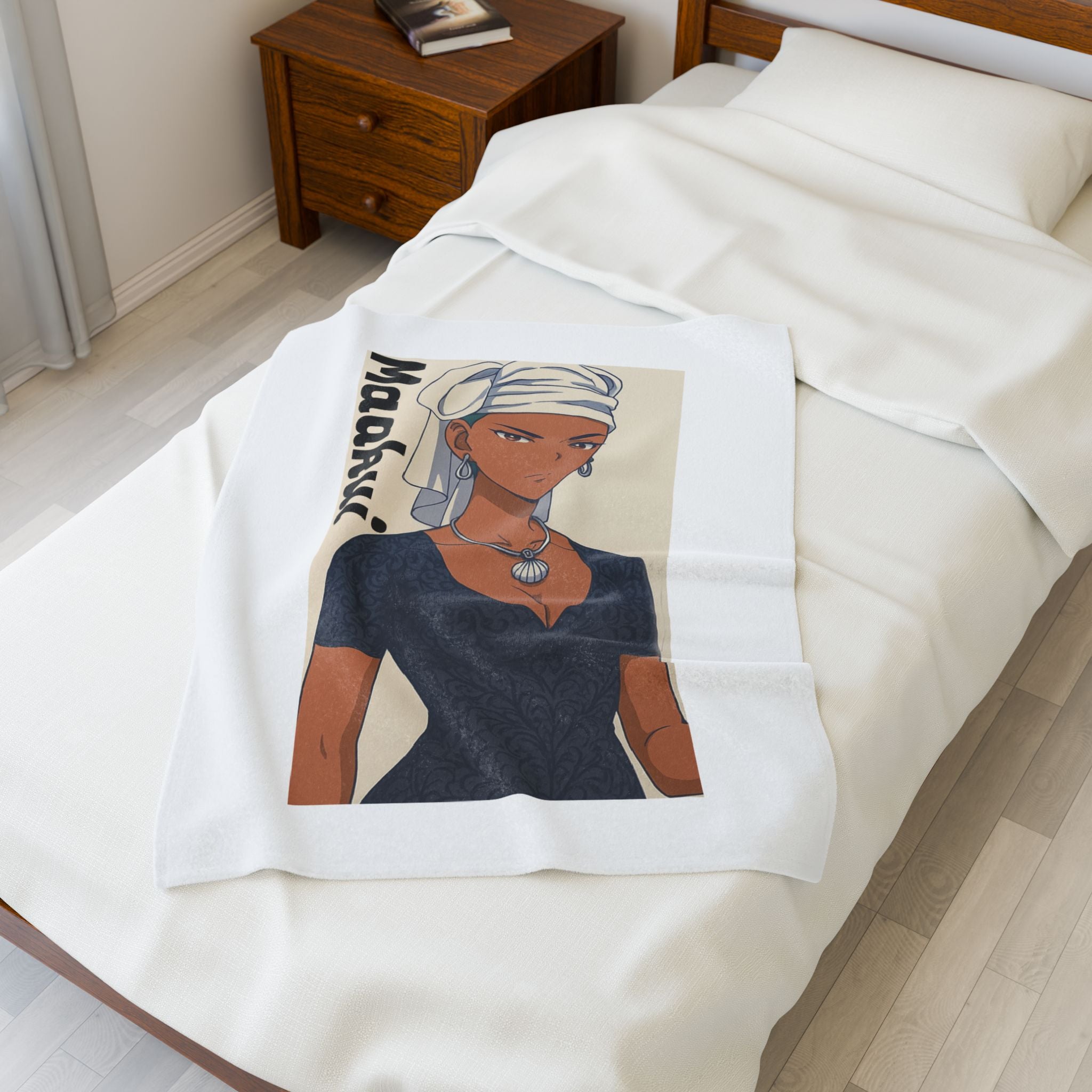 Cozy Velveteen Plush Blanket Featuring Anime Maakui from Da Guv - Perfect for Home Decor, Gifts, and Anime Lovers, Warm Throws, [...]