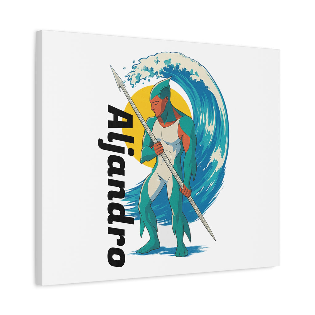 Anime Aljandro Canvas Print, Home Decor Gift, Coastal Wall Art, Unique Custom Canvas, Modern Minimalist Artwork