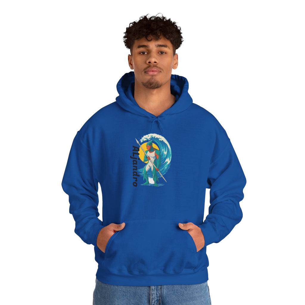 Aljandro Surf Graphic Hoodie — Retro Wave Surfing Design