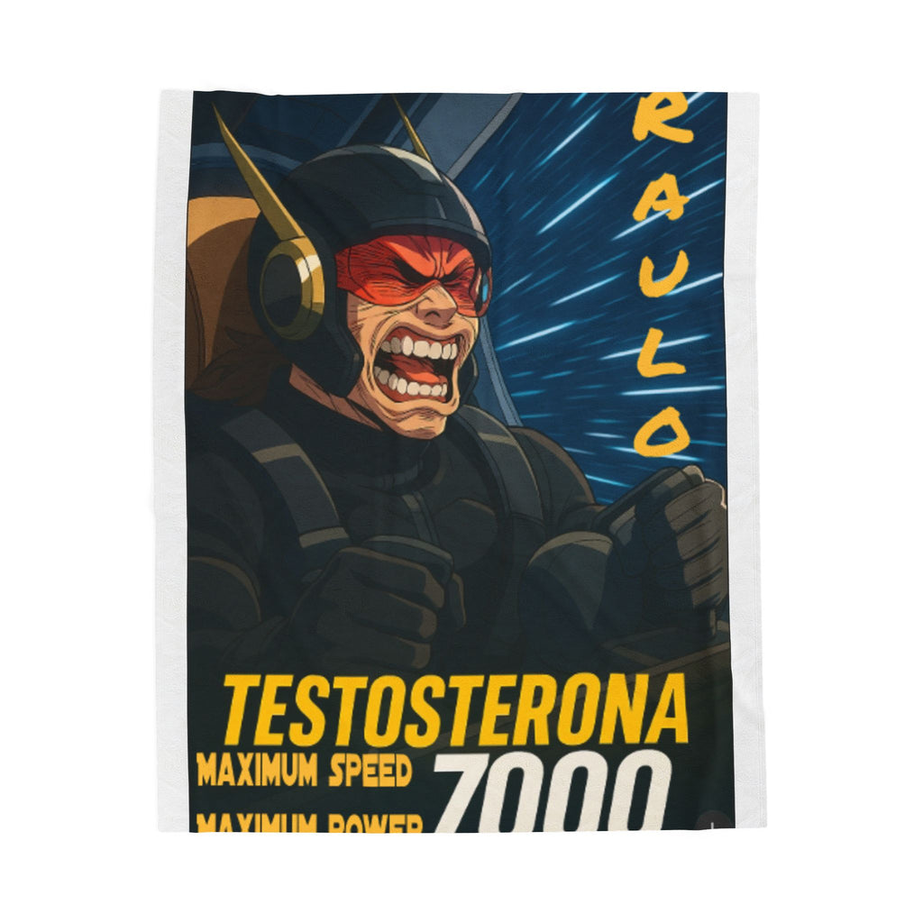 Plush Blanket with Raulo Driving Testosterona 7000 Anime, Sci-Fi Book Inspired, Cozy Throw, Unique Gift, Bedroom Decor, Home Accessory