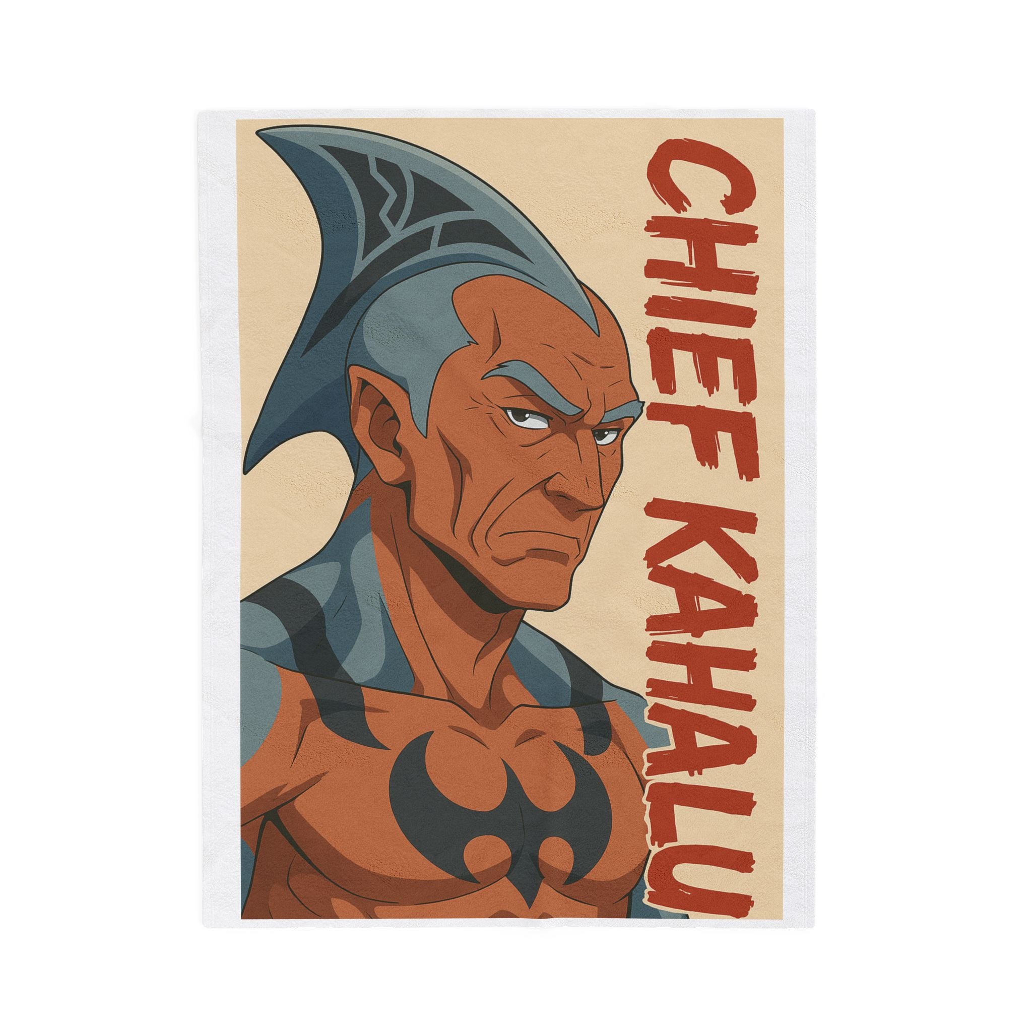 Velveteen Plush Blanket, Chief Kahalu from Da Guv Book, Sci-Fi Home Decor, Unique Gift Idea, Cozy Throw, Reading Nook Accessory