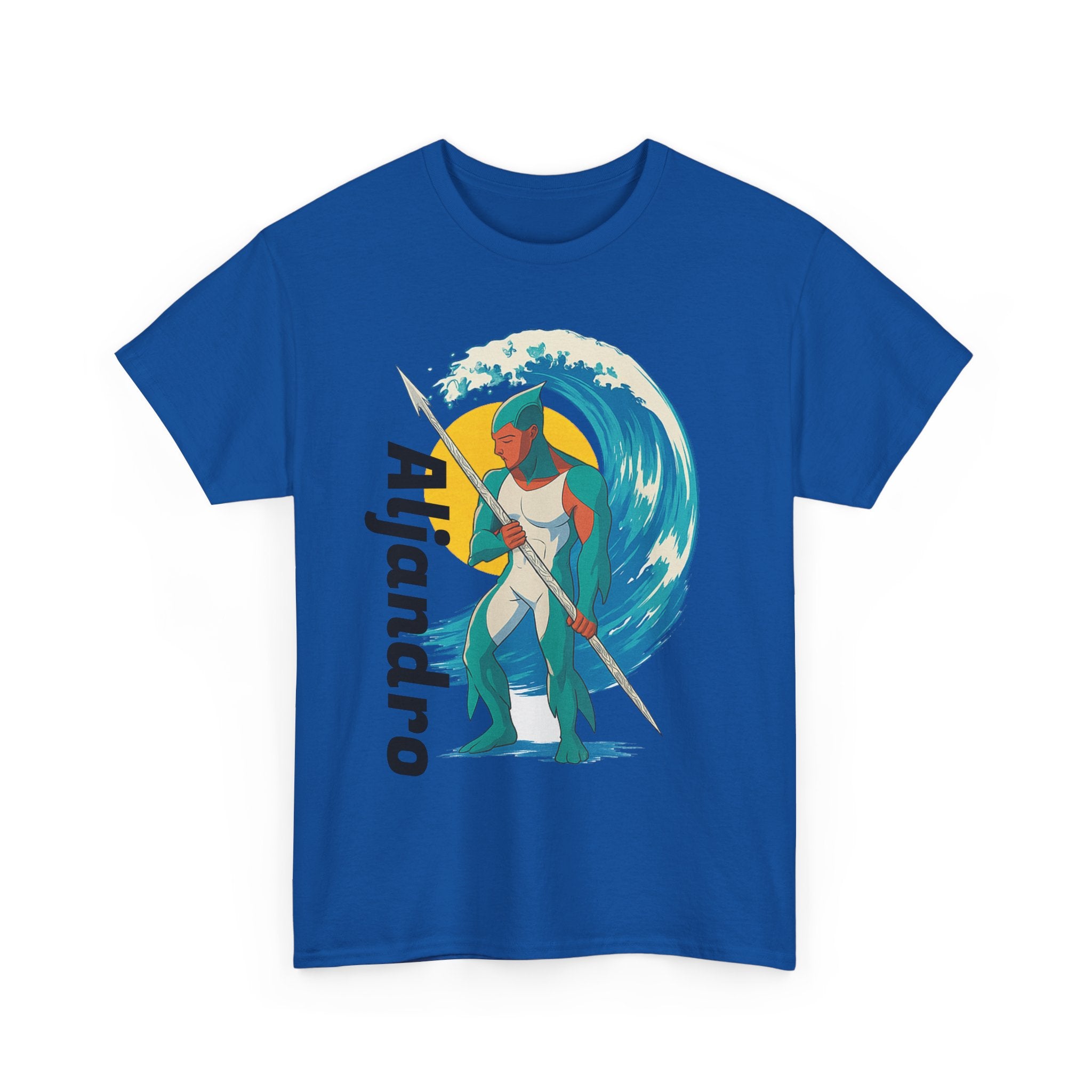 Anime Aljandro Tee - Personalized Heavy Cotton T-Shirt, Unique Gift for Him, Beach Vibes, Casual Wear, Art-Inspired Apparel
