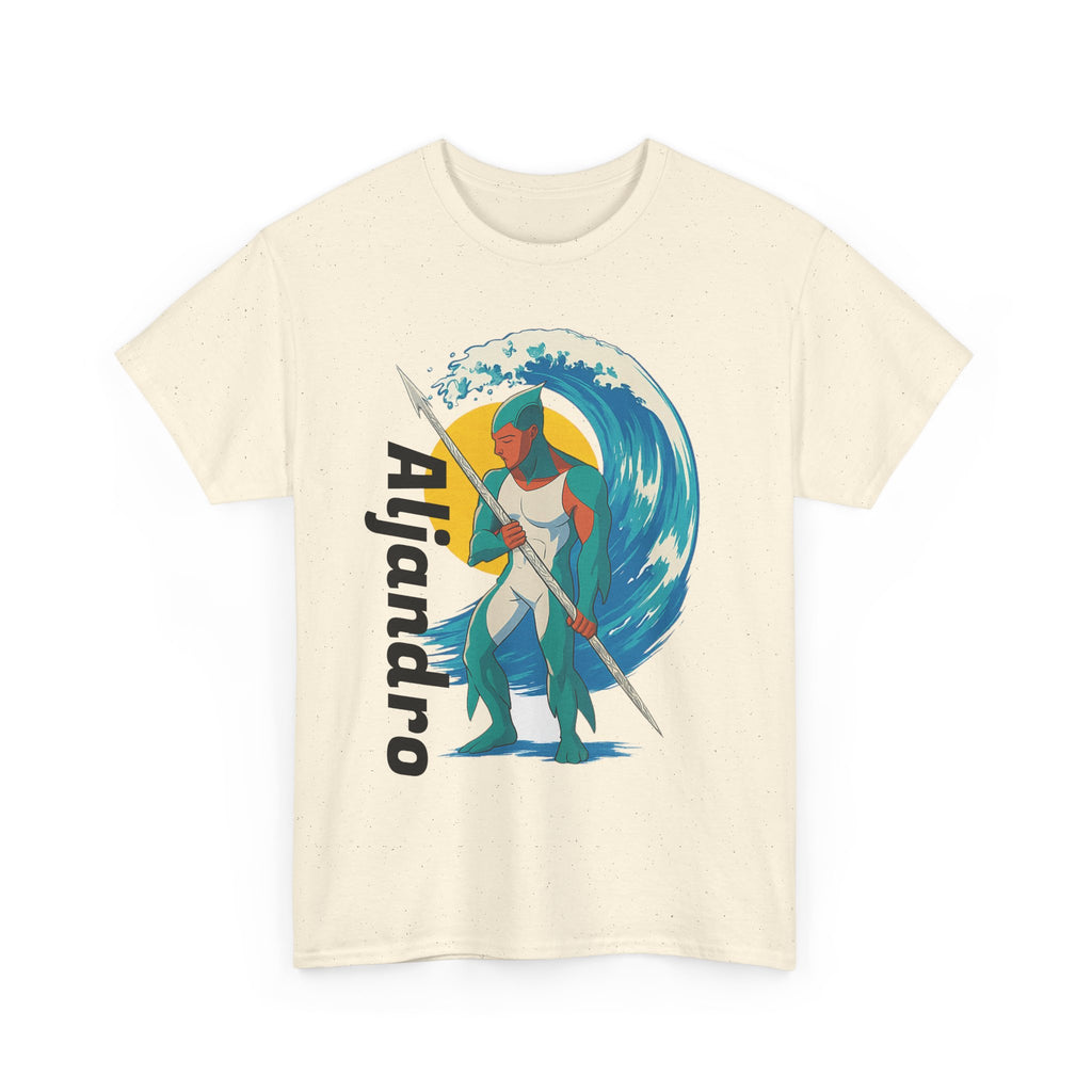 Anime Aljandro Tee - Personalized Heavy Cotton T-Shirt, Unique Gift for Him, Beach Vibes, Casual Wear, Art-Inspired Apparel