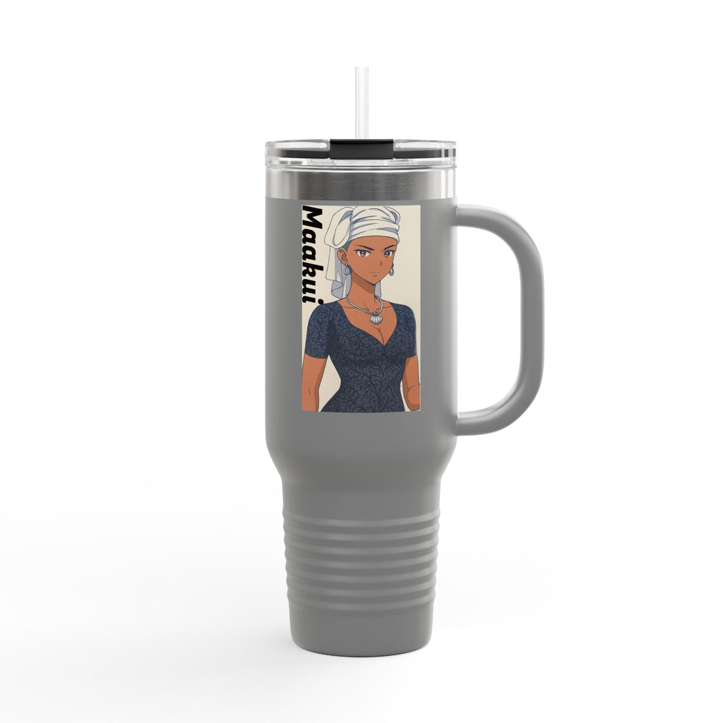 Anime Maakui Insulated Travel Mug - 40oz, Sci-Fi Book Fan Gift, Large Coffee Cup, Novelty Tea Tumbler, Otaku Anime Lover Present