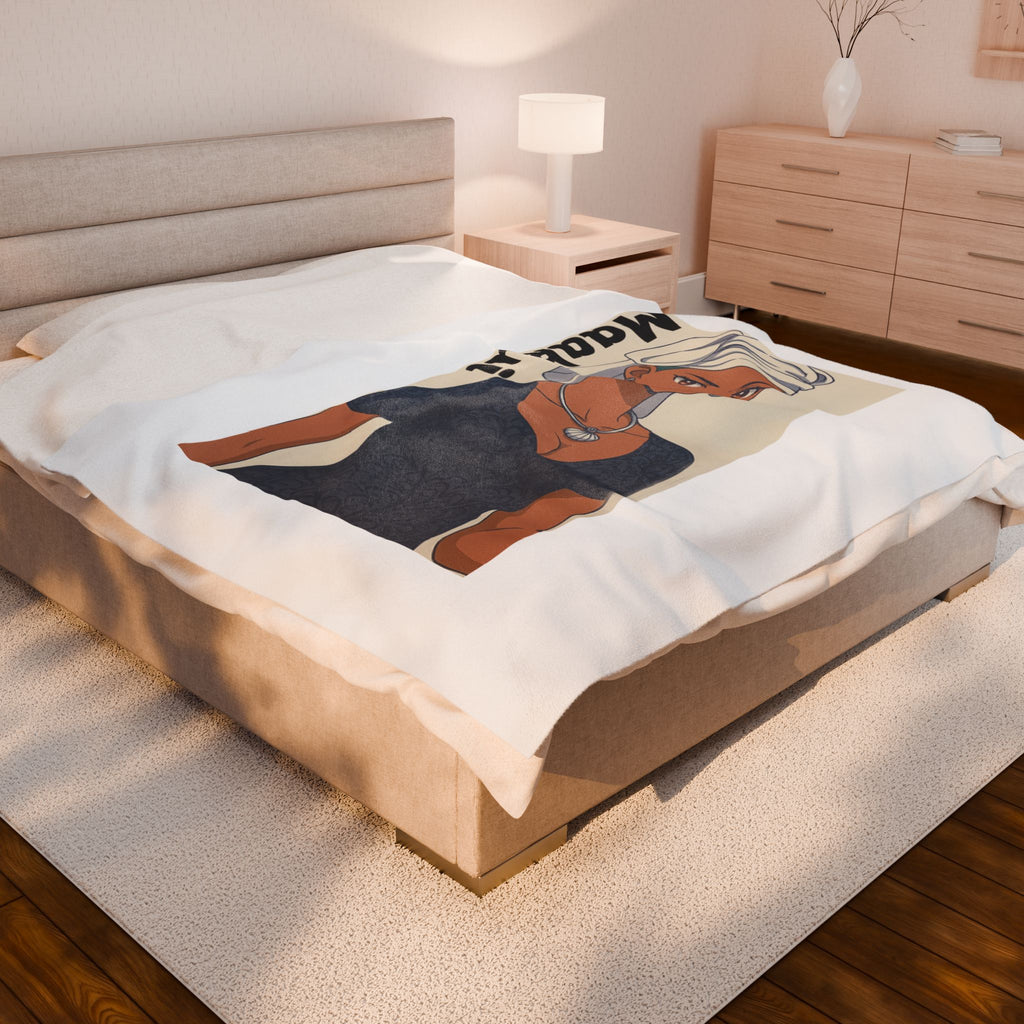 Cozy Velveteen Plush Blanket Featuring Anime Maakui from Da Guv - Perfect for Home Decor, Gifts, and Anime Lovers, Warm Throws, [...]