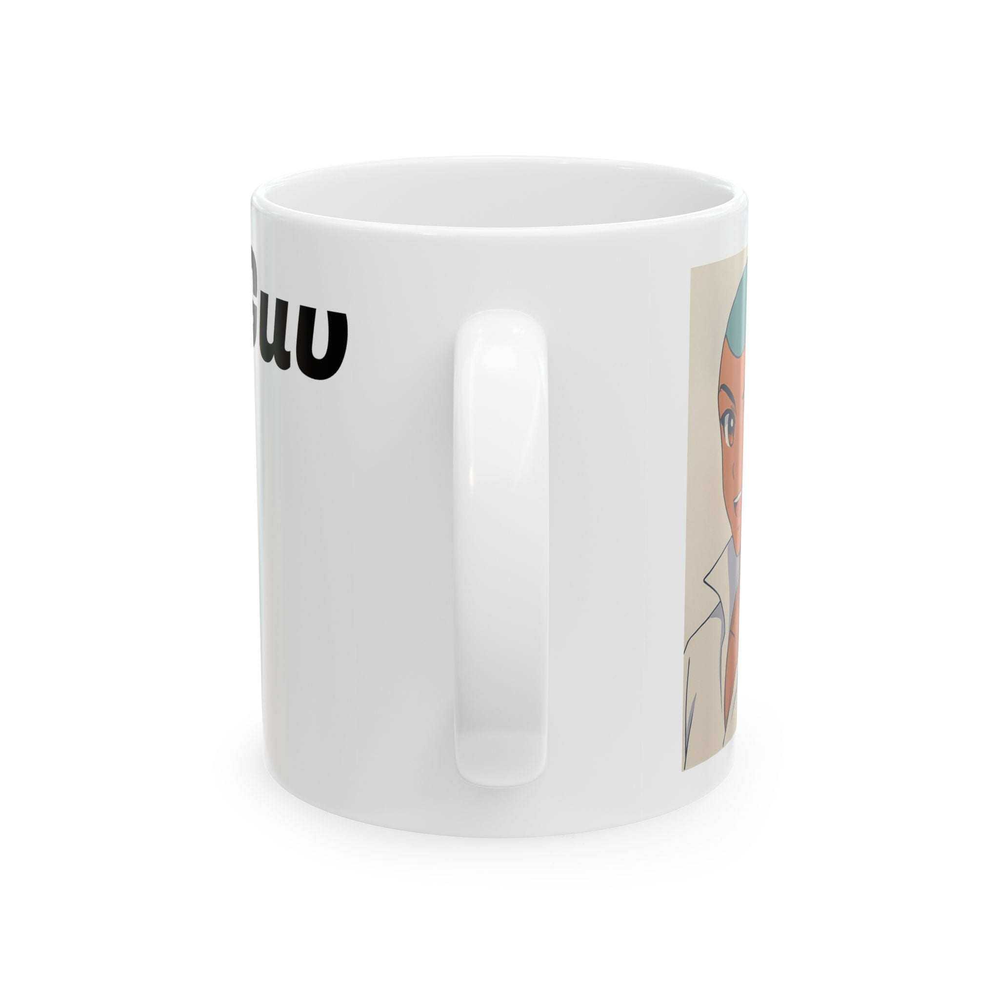 Stylish Ceramic Mug with Trendy Art Design, Perfect Gift for Coffee Lovers, Unique Decor, Art Collector's Mug, Ideal for Birthdays