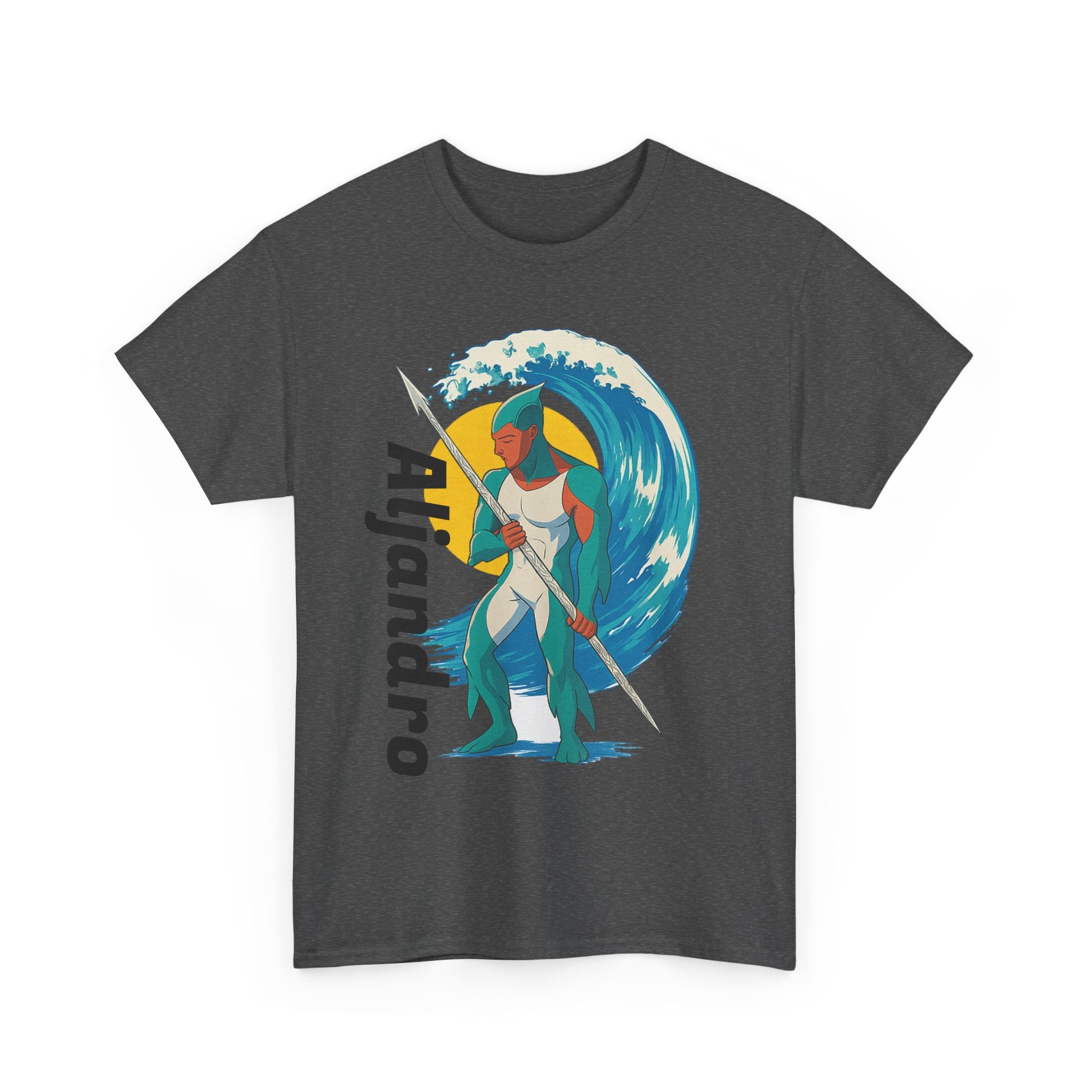 Anime Aljandro Tee - Personalized Heavy Cotton T-Shirt, Unique Gift for Him, Beach Vibes, Casual Wear, Art-Inspired Apparel