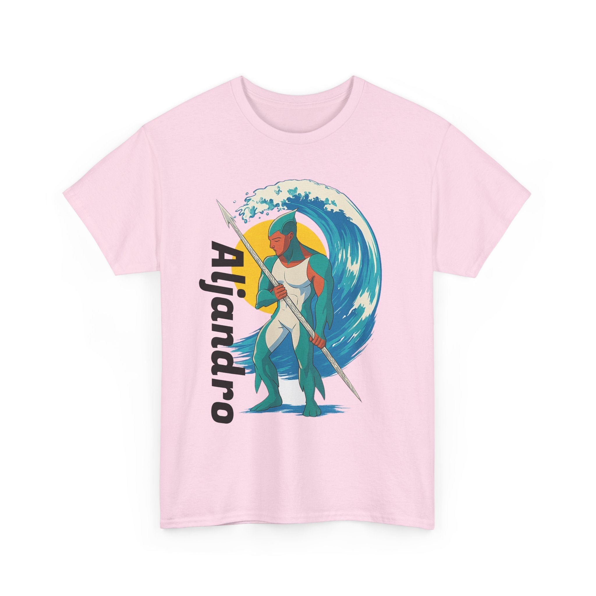 Anime Aljandro Tee - Personalized Heavy Cotton T-Shirt, Unique Gift for Him, Beach Vibes, Casual Wear, Art-Inspired Apparel