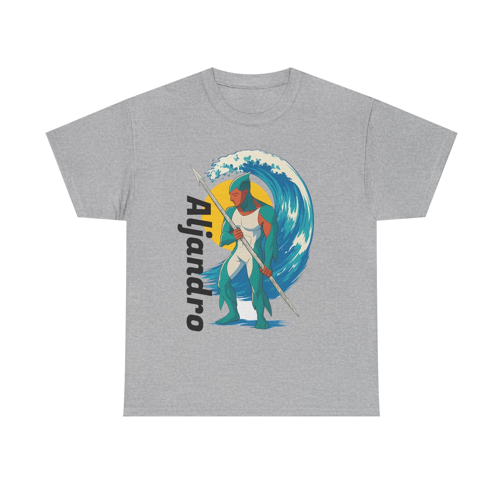 Anime Aljandro Tee - Personalized Heavy Cotton T-Shirt, Unique Gift for Him, Beach Vibes, Casual Wear, Art-Inspired Apparel