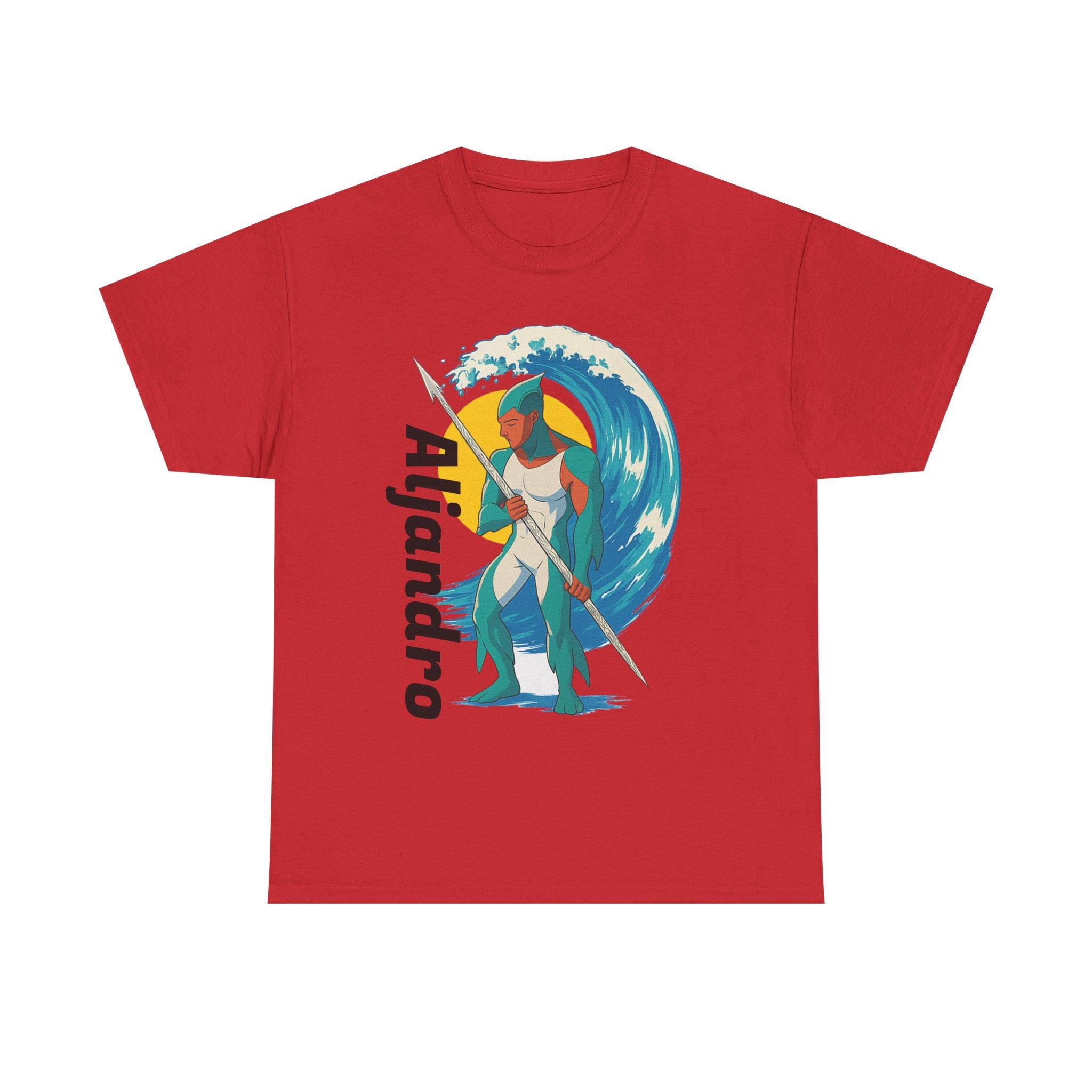 Anime Aljandro Tee - Personalized Heavy Cotton T-Shirt, Unique Gift for Him, Beach Vibes, Casual Wear, Art-Inspired Apparel