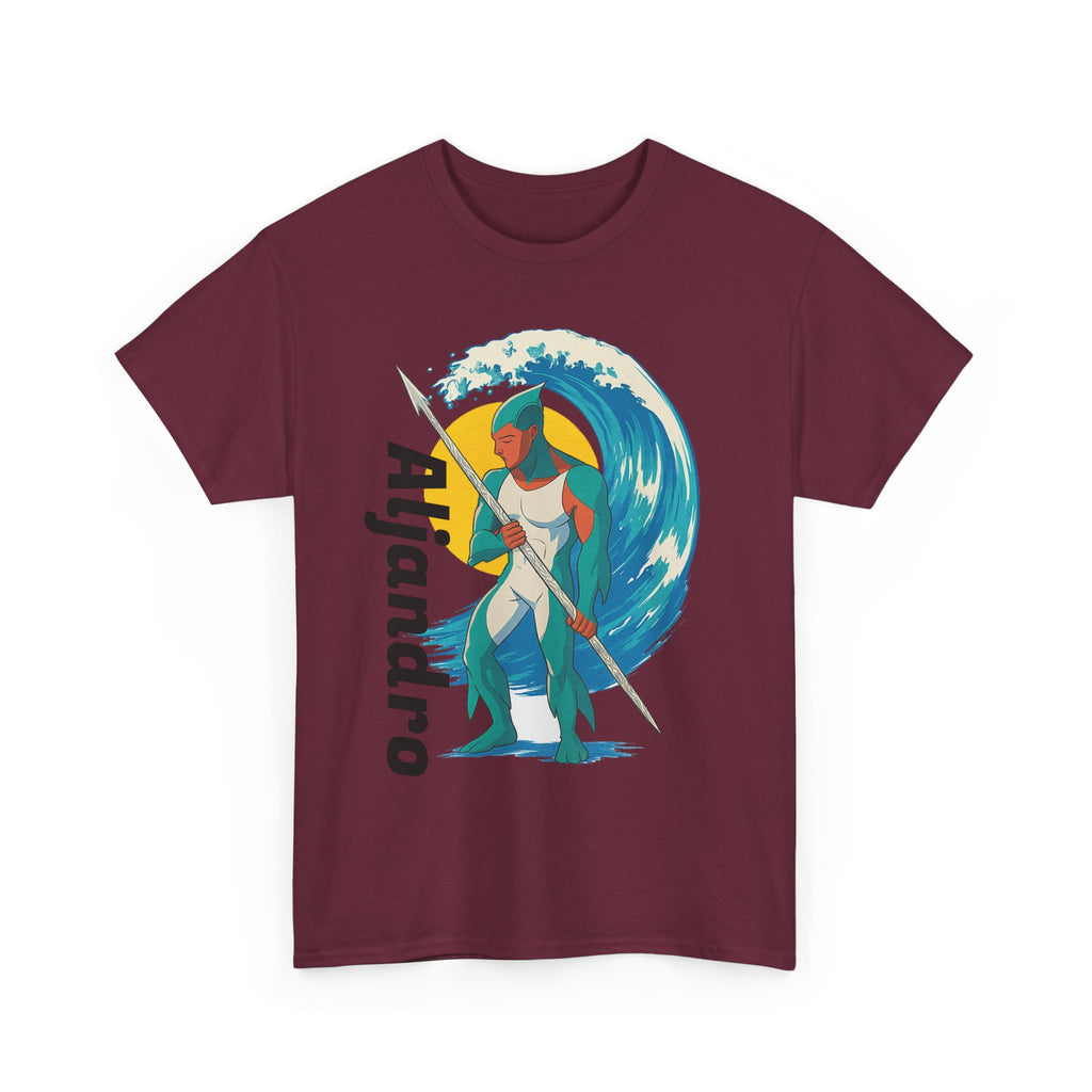 Anime Aljandro Tee - Personalized Heavy Cotton T-Shirt, Unique Gift for Him, Beach Vibes, Casual Wear, Art-Inspired Apparel