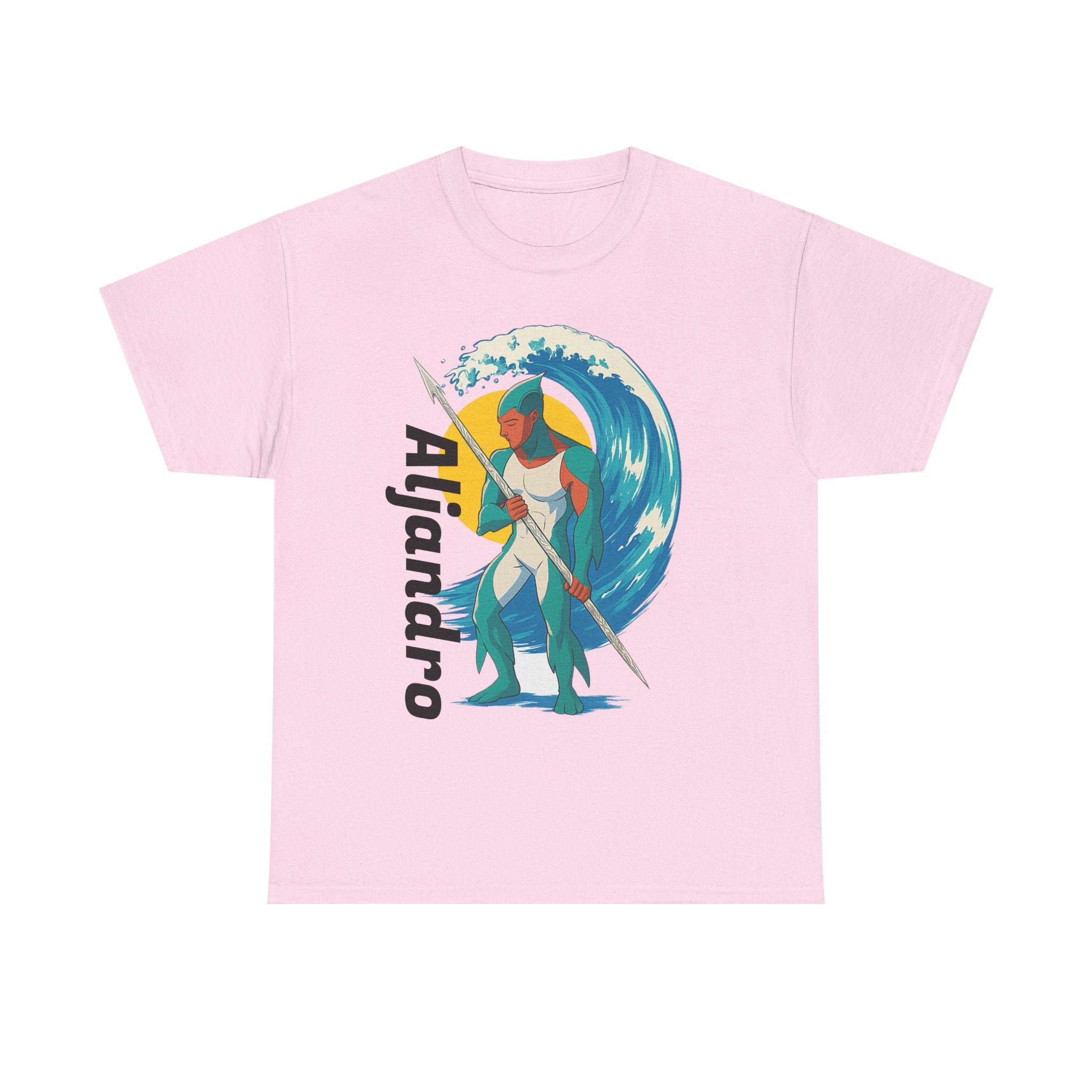 Anime Aljandro Tee - Personalized Heavy Cotton T-Shirt, Unique Gift for Him, Beach Vibes, Casual Wear, Art-Inspired Apparel