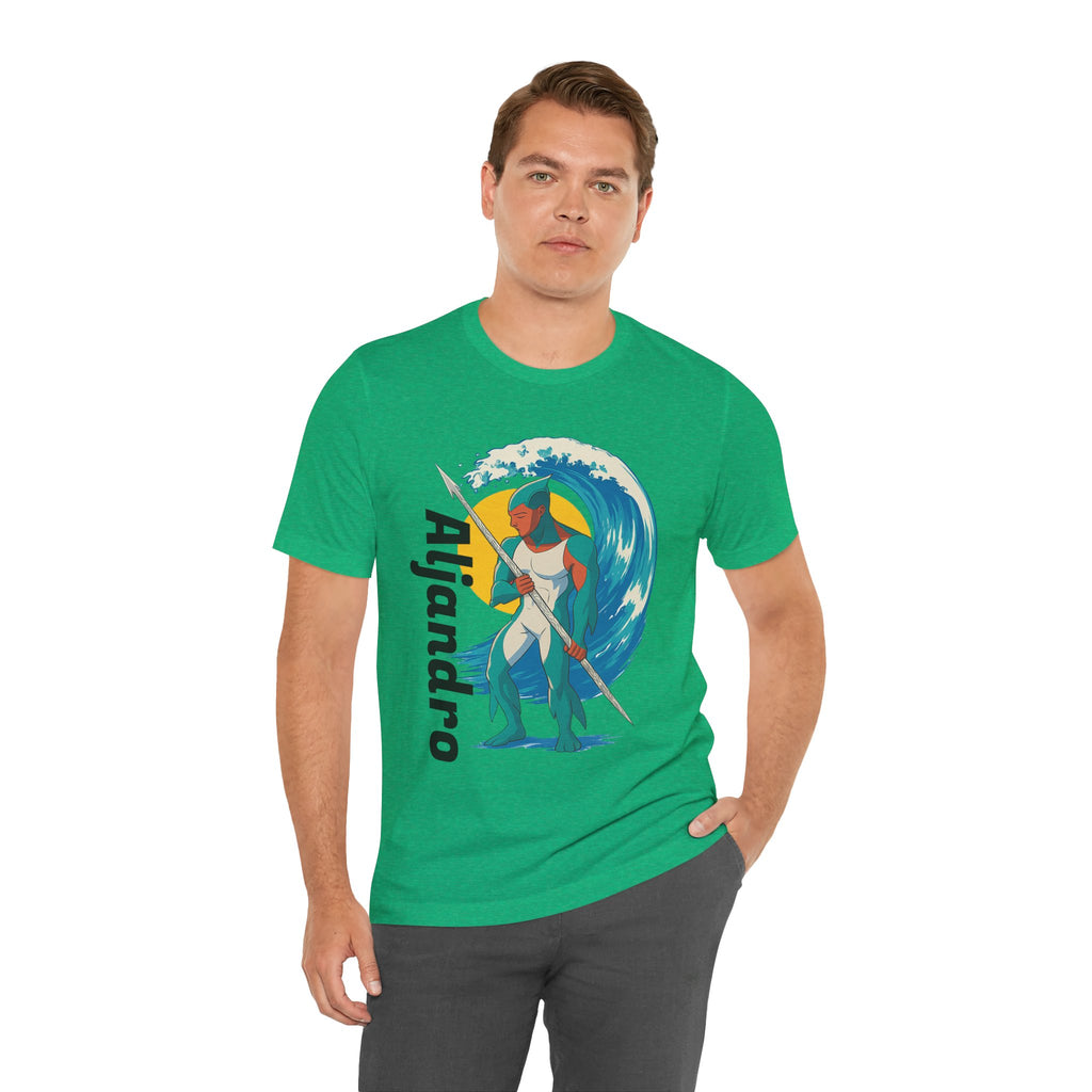 Aljandro Wave Warrior T-Shirt — Personalized 'Aljandro' Surf Guardian Tee