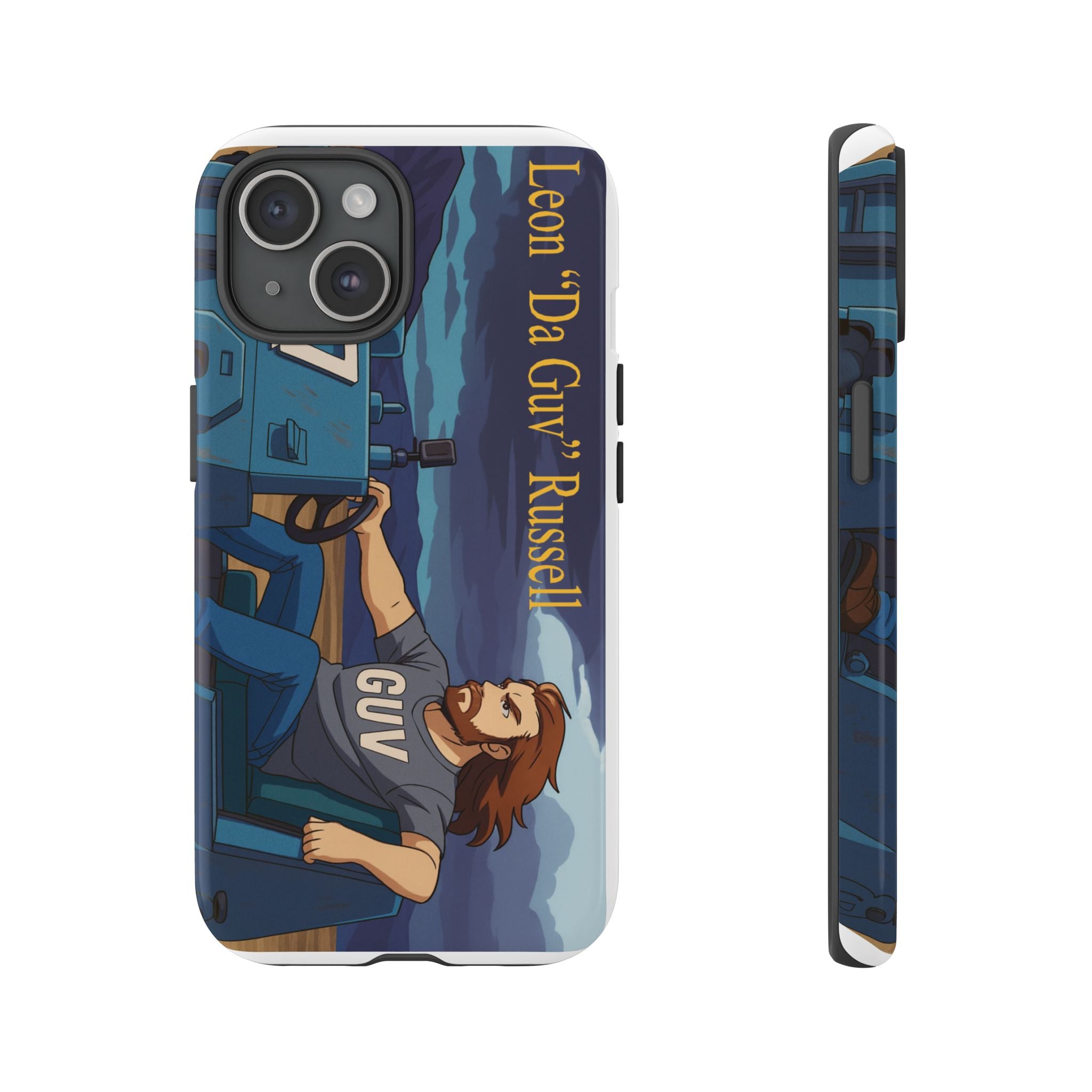 Phone Cases, Tough Phone Covers, Book Character Fan Gift, Sci-Fi Tank Art, Leon 'Da Guv' Russell Design