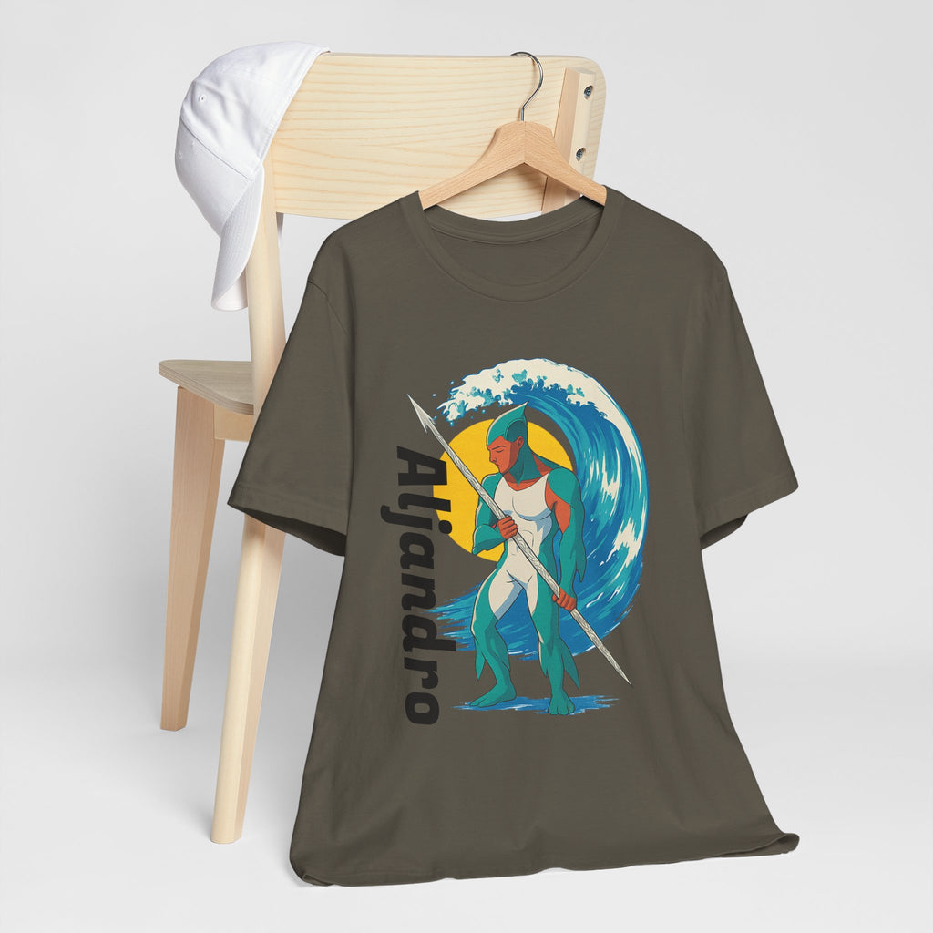 Aljandro Wave Warrior T-Shirt — Personalized 'Aljandro' Surf Guardian Tee