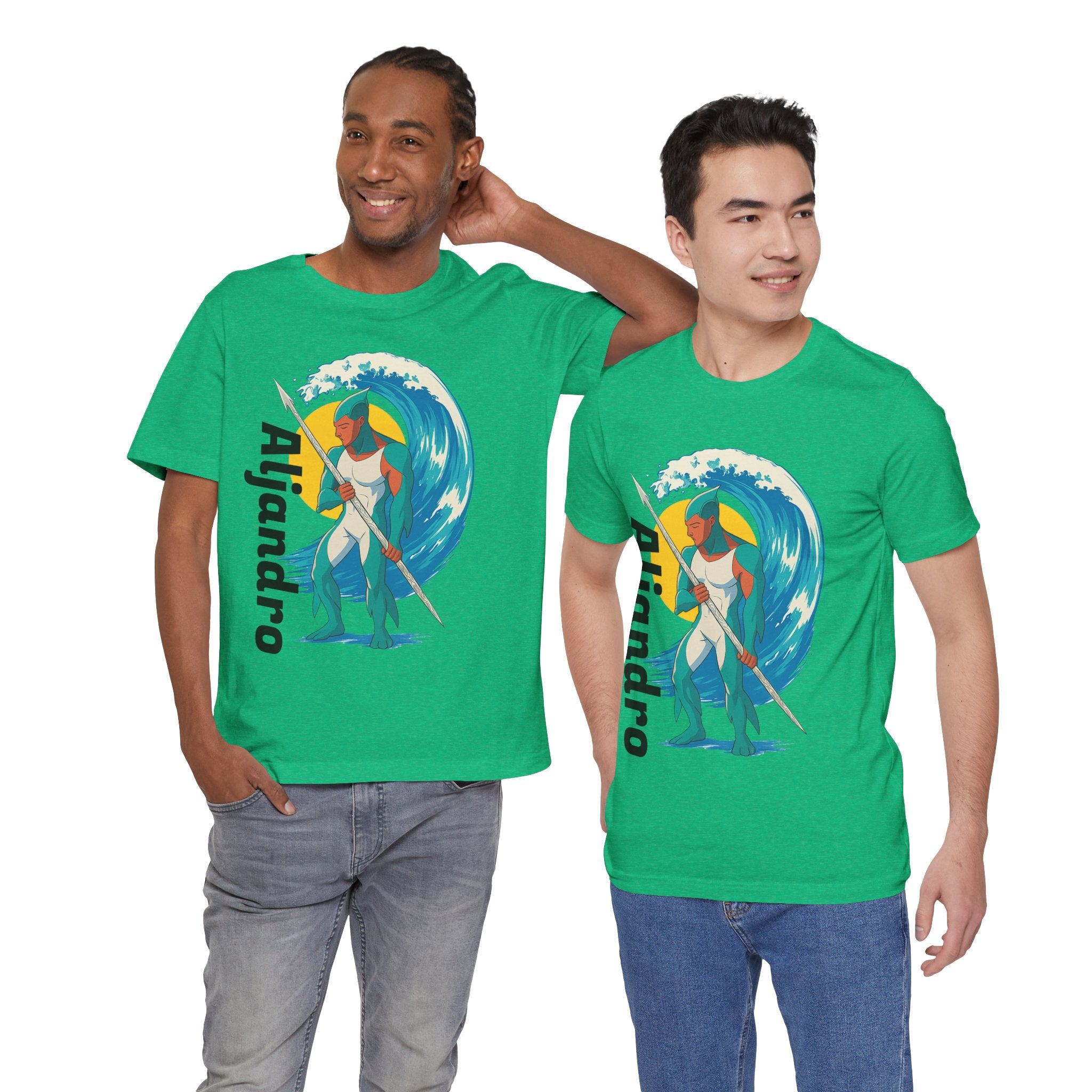 Aljandro Wave Warrior T-Shirt — Personalized 'Aljandro' Surf Guardian Tee
