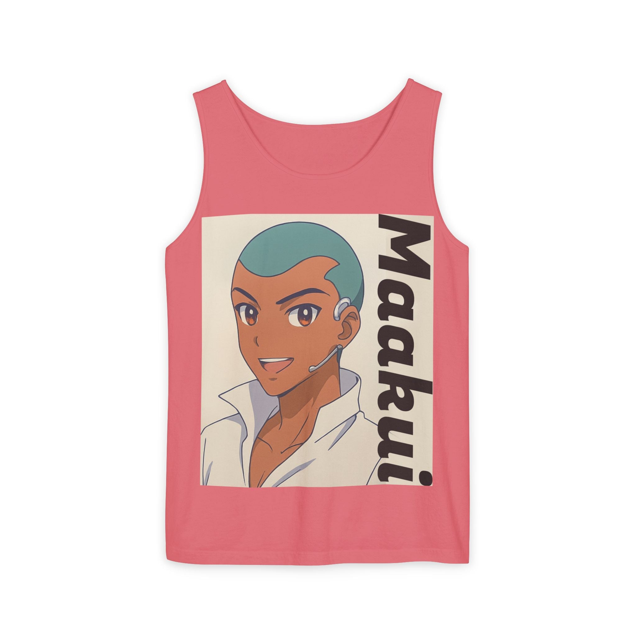 Unisex Anime Character Maakui Tank Top, Summer Wear, Graphic Tee, Casual Attire, Gift for Fans, Beachwear, Festival Top