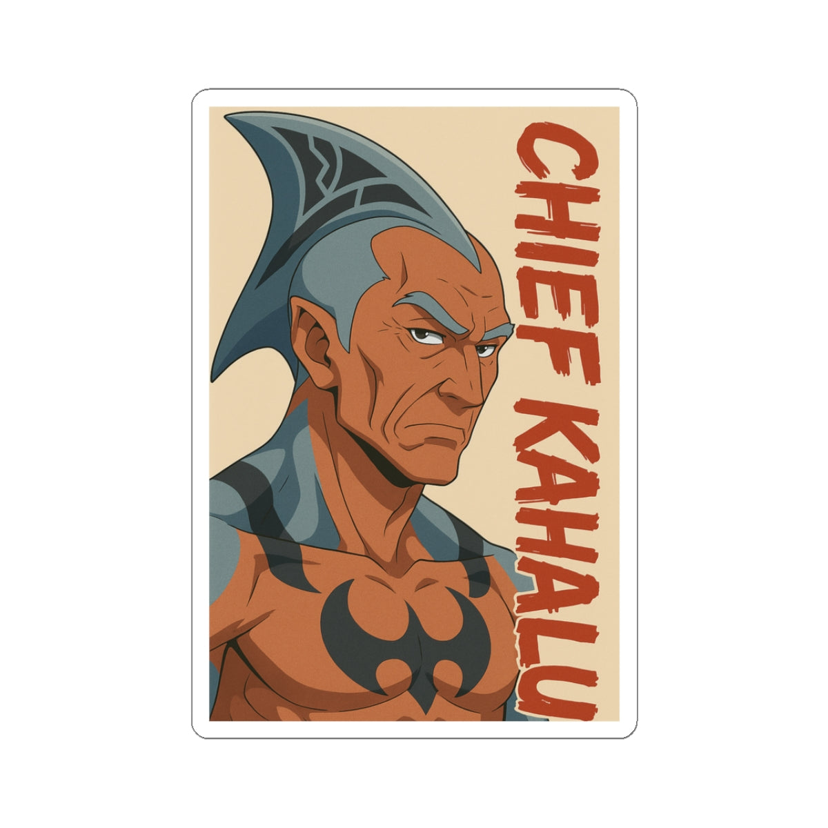 Chief Kahalu Kiss-Cut Stickers, Da Guv Fan Art Sticker Pack, Book Lover Decals, Tribal Chief Design, Laptop Decals, Car Stickers, Journal