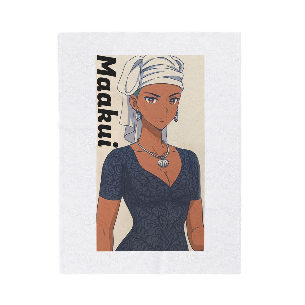 Cozy Velveteen Plush Blanket Featuring Anime Maakui from Da Guv - Perfect for Home Decor, Gifts, and Anime Lovers, Warm Throws, [...]