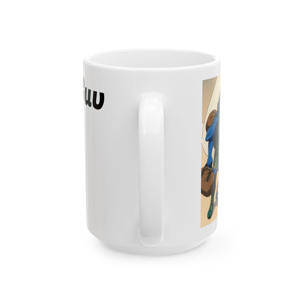 Anime Tempis Fugit Ceramic Mug, Da Guv Sci-Fi Book Lover Gift, 11oz, 15oz, Coffee Cup, Tea Mug, Novelty Drinkware, Manga Fan Present, Otaku