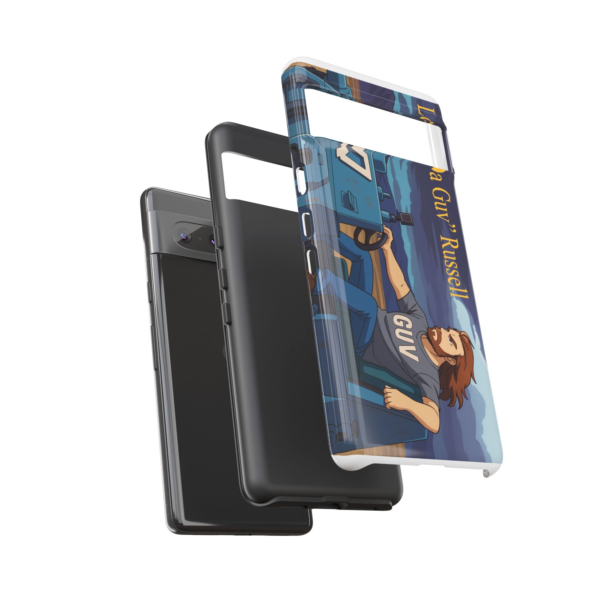 Phone Cases, Tough Phone Covers, Book Character Fan Gift, Sci-Fi Tank Art, Leon 'Da Guv' Russell Design