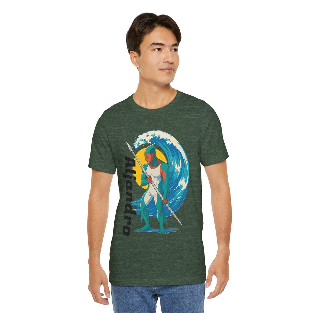 Aljandro Wave Warrior T-Shirt — Personalized 'Aljandro' Surf Guardian Tee