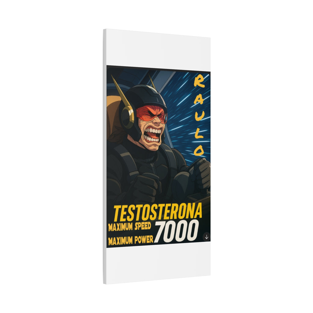 Canvas Wall Art, Anime Raulo Testosterona 7000, Sci-Fi Book Da Guv, Matte Stretched Print, Home Decor, Gift Idea