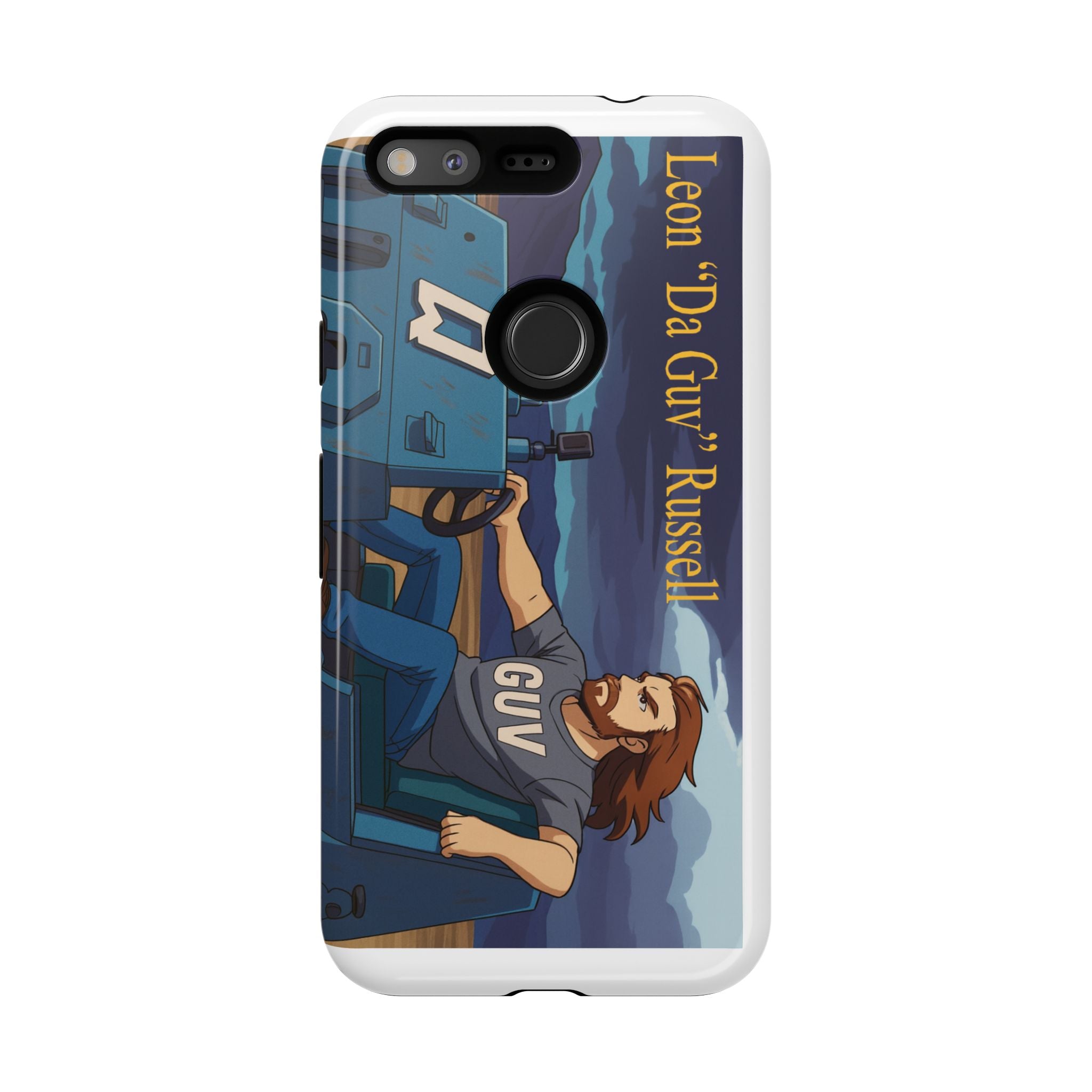 Phone Cases, Tough Phone Covers, Book Character Fan Gift, Sci-Fi Tank Art, Leon 'Da Guv' Russell Design