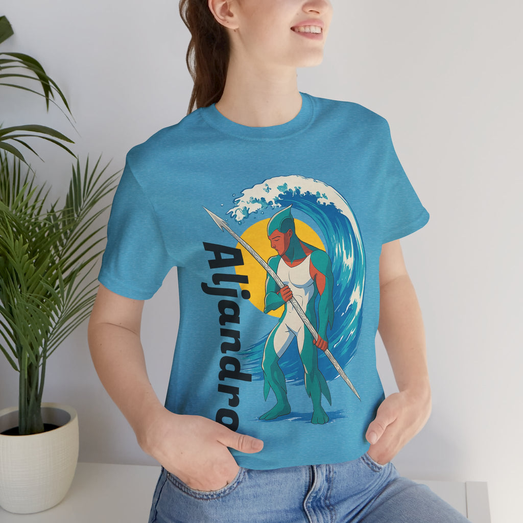 Aljandro Wave Warrior T-Shirt — Personalized 'Aljandro' Surf Guardian Tee
