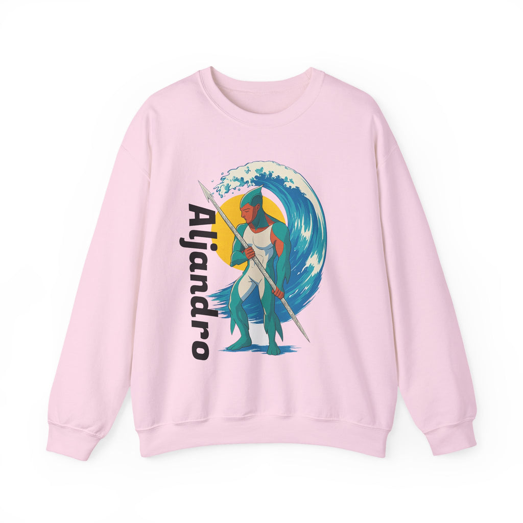 Kraken Hunter Graphic Sweatshirt — Personalized 'Aljandro' Wave Design