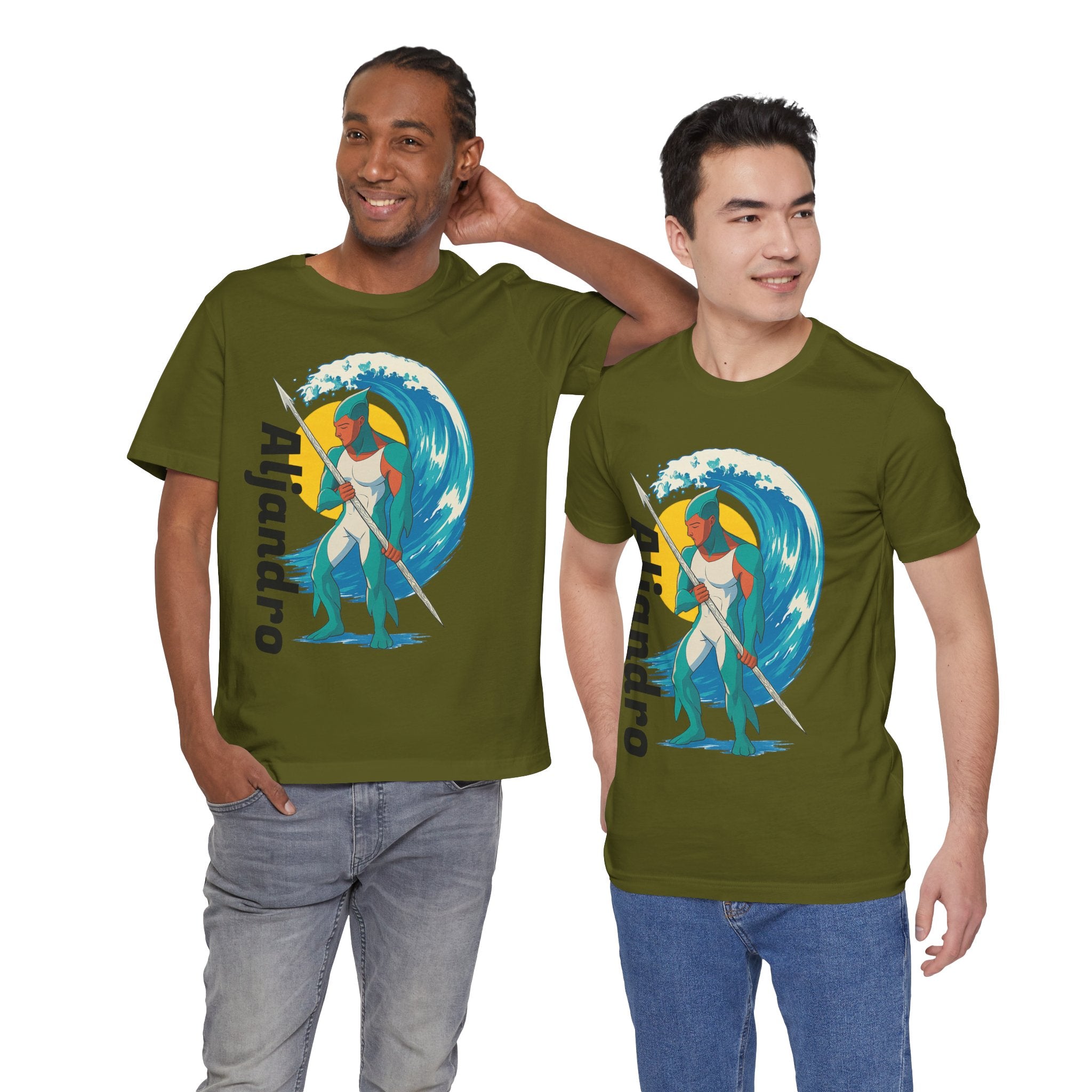 Aljandro Wave Warrior T-Shirt — Personalized 'Aljandro' Surf Guardian Tee