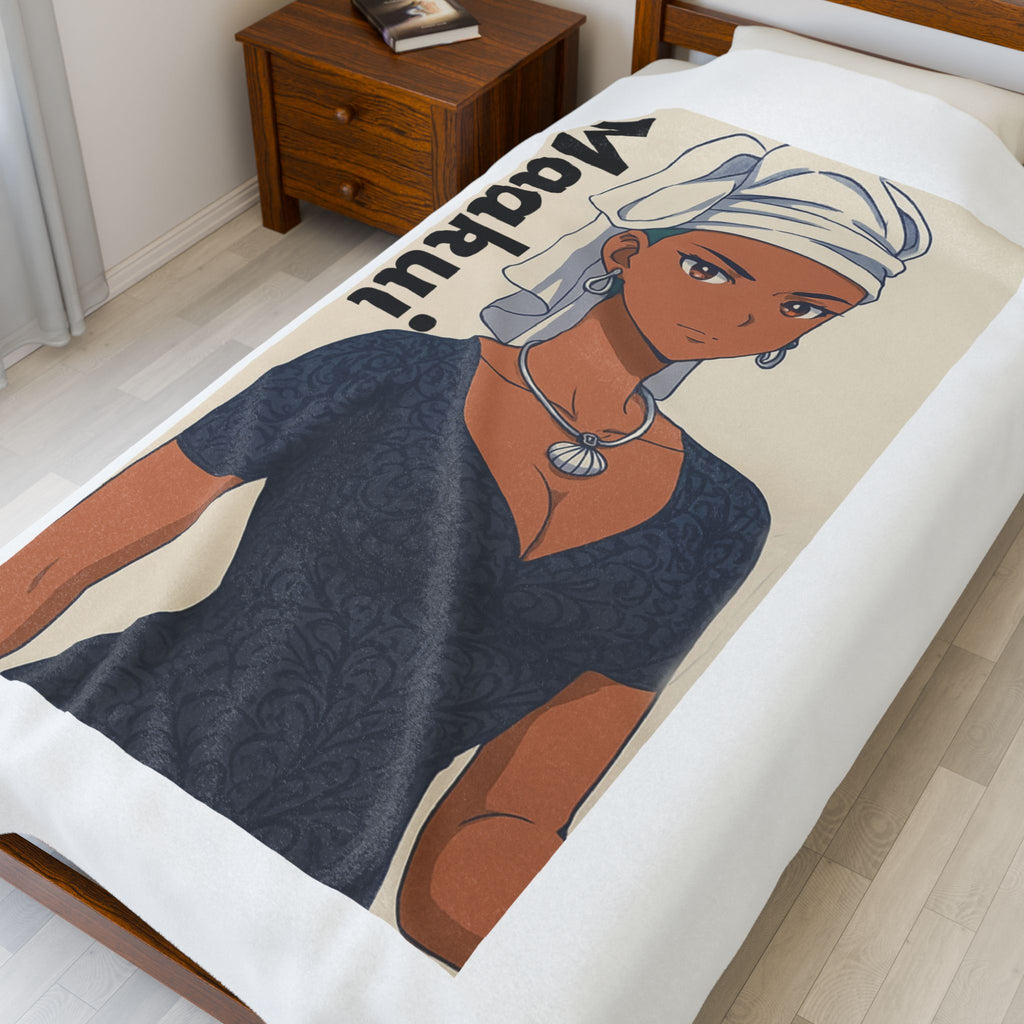 Cozy Velveteen Plush Blanket Featuring Anime Maakui from Da Guv - Perfect for Home Decor, Gifts, and Anime Lovers, Warm Throws, [...]