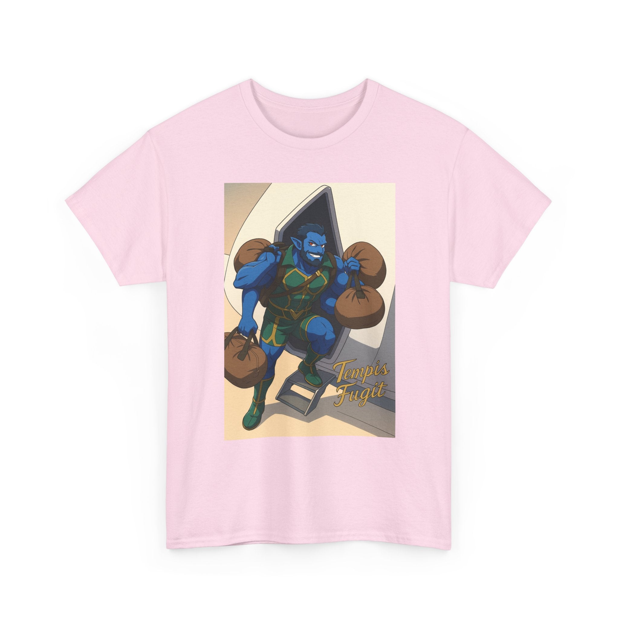 Anime Tempis Fugit Unisex Tee, Sci-Fi Book Da Guv Fan Shirt, Heavy Cotton Top, Manga Lover Gift, Graphic Novel T-Shirt