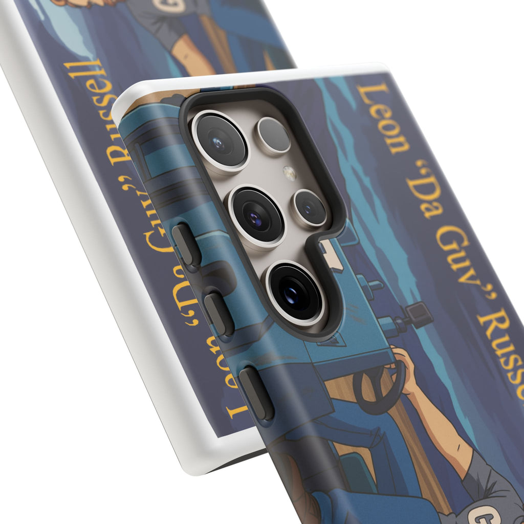 Phone Cases, Tough Phone Covers, Book Character Fan Gift, Sci-Fi Tank Art, Leon 'Da Guv' Russell Design