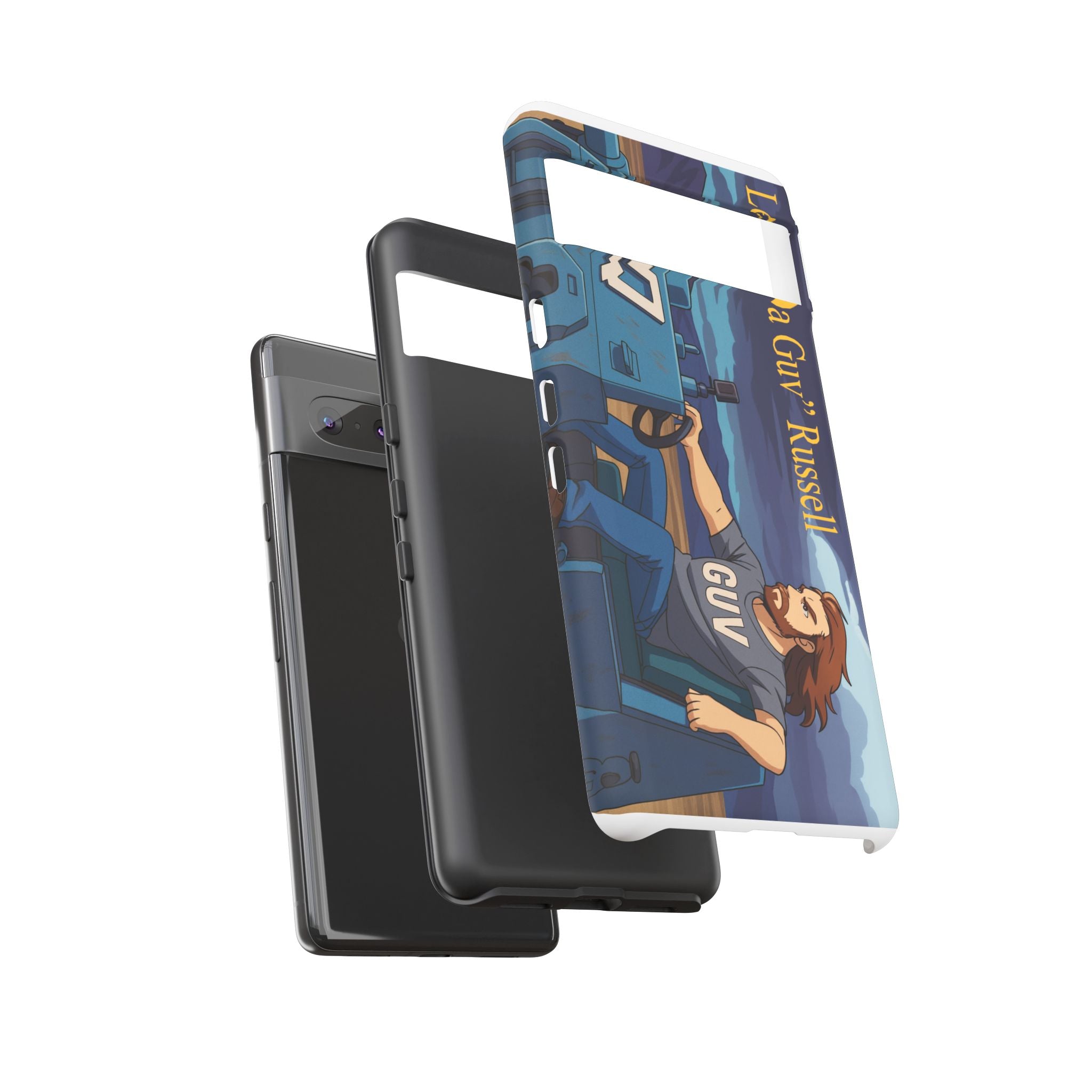 Phone Cases, Tough Phone Covers, Book Character Fan Gift, Sci-Fi Tank Art, Leon 'Da Guv' Russell Design