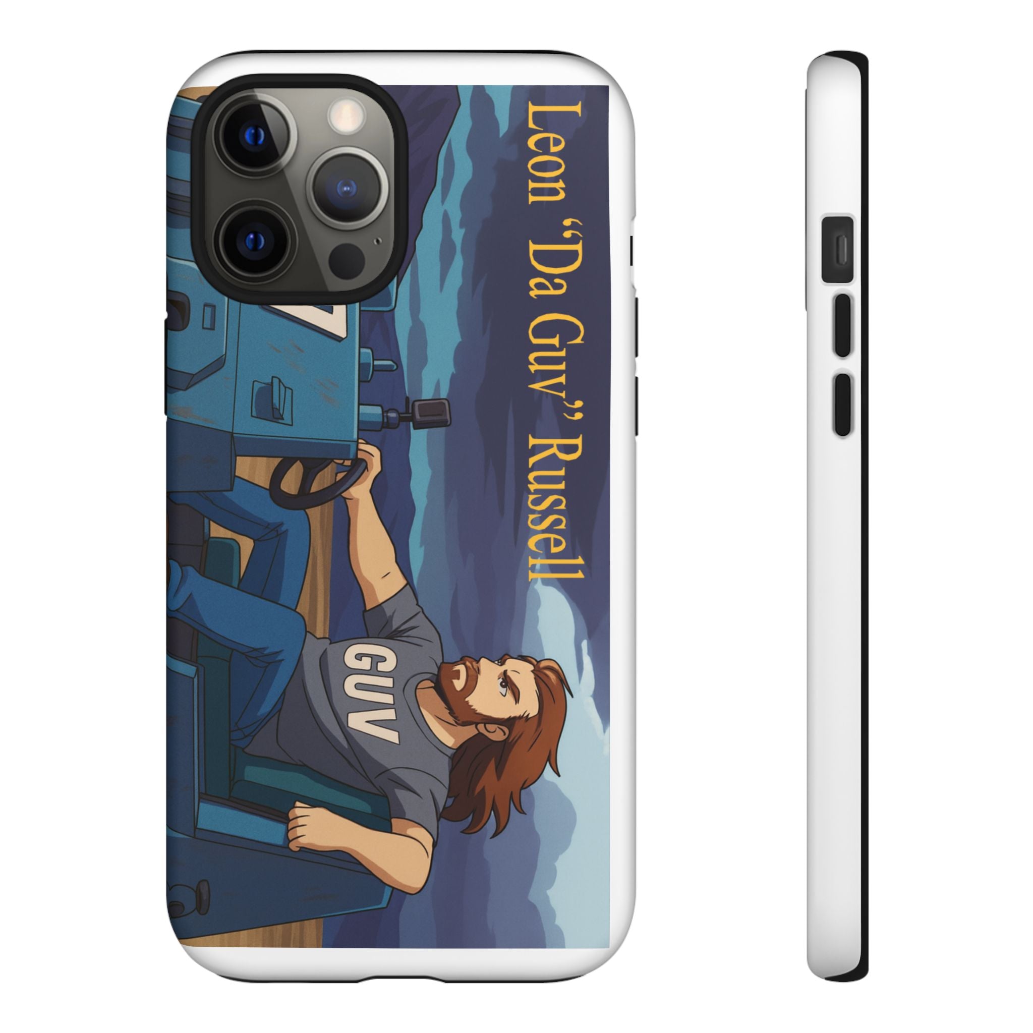 Phone Cases, Tough Phone Covers, Book Character Fan Gift, Sci-Fi Tank Art, Leon 'Da Guv' Russell Design
